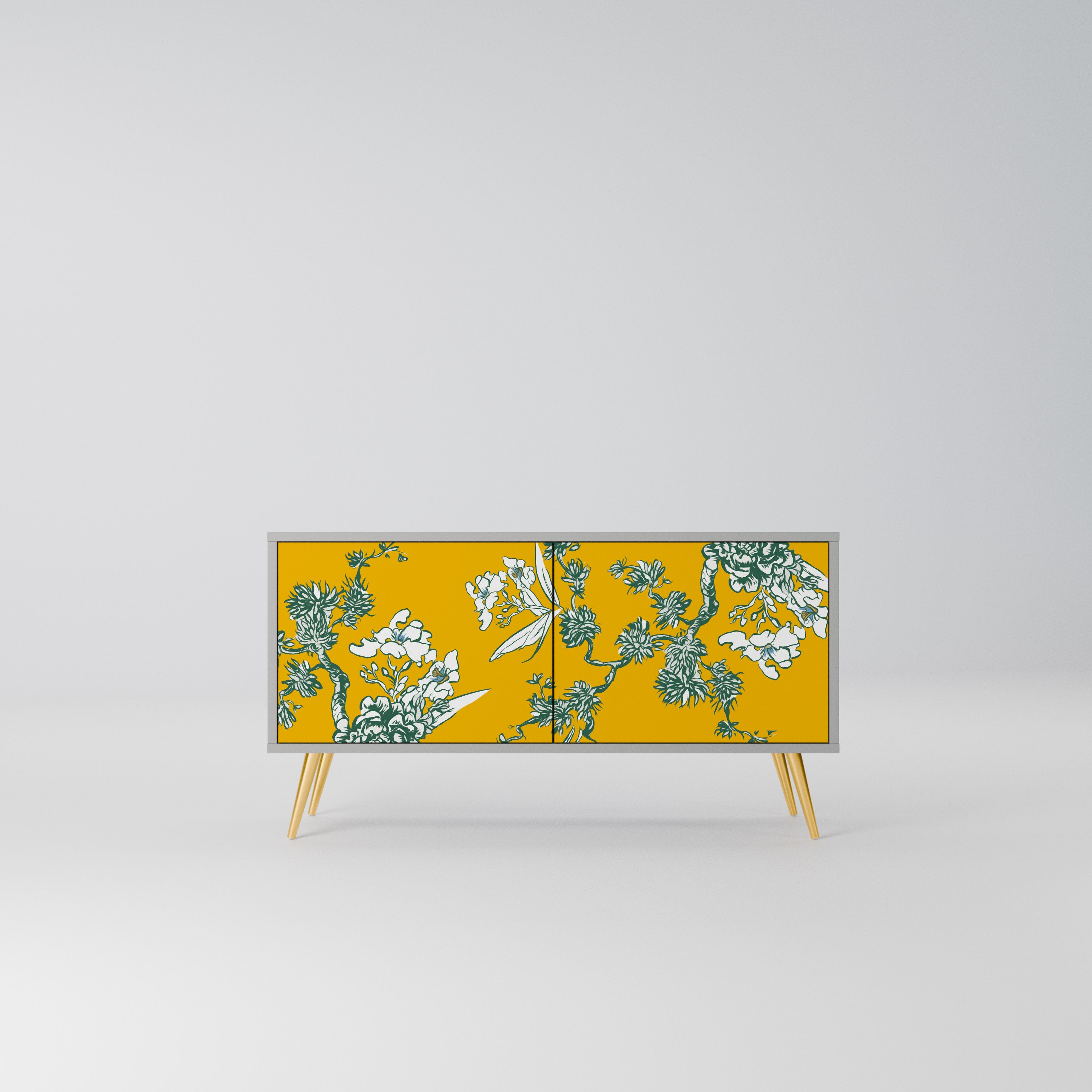 YELLOW CHINOISERIE Kompaktowa szafka RTV 2-drzwiowa