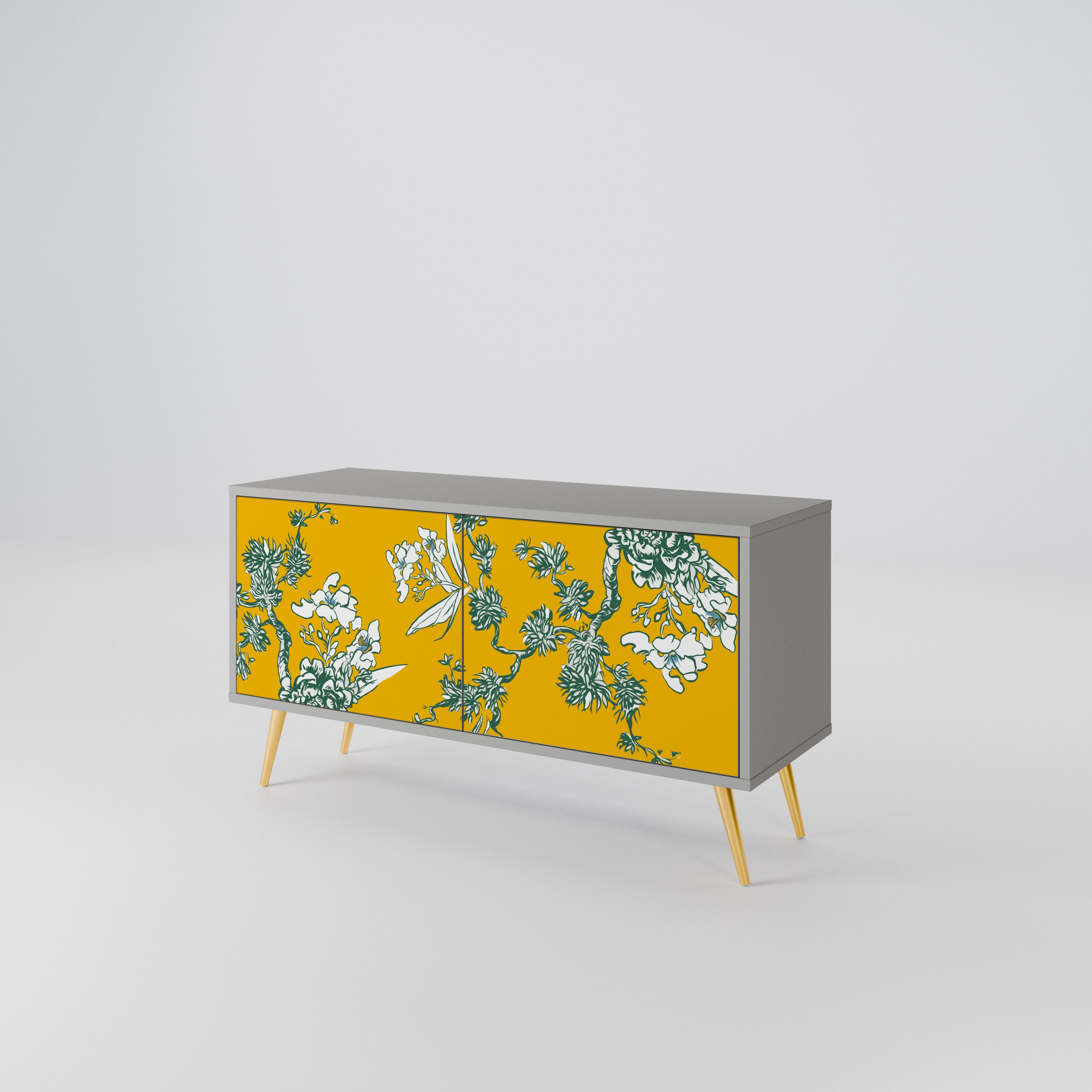 YELLOW CHINOISERIE Kompaktowa szafka RTV 2-drzwiowa
