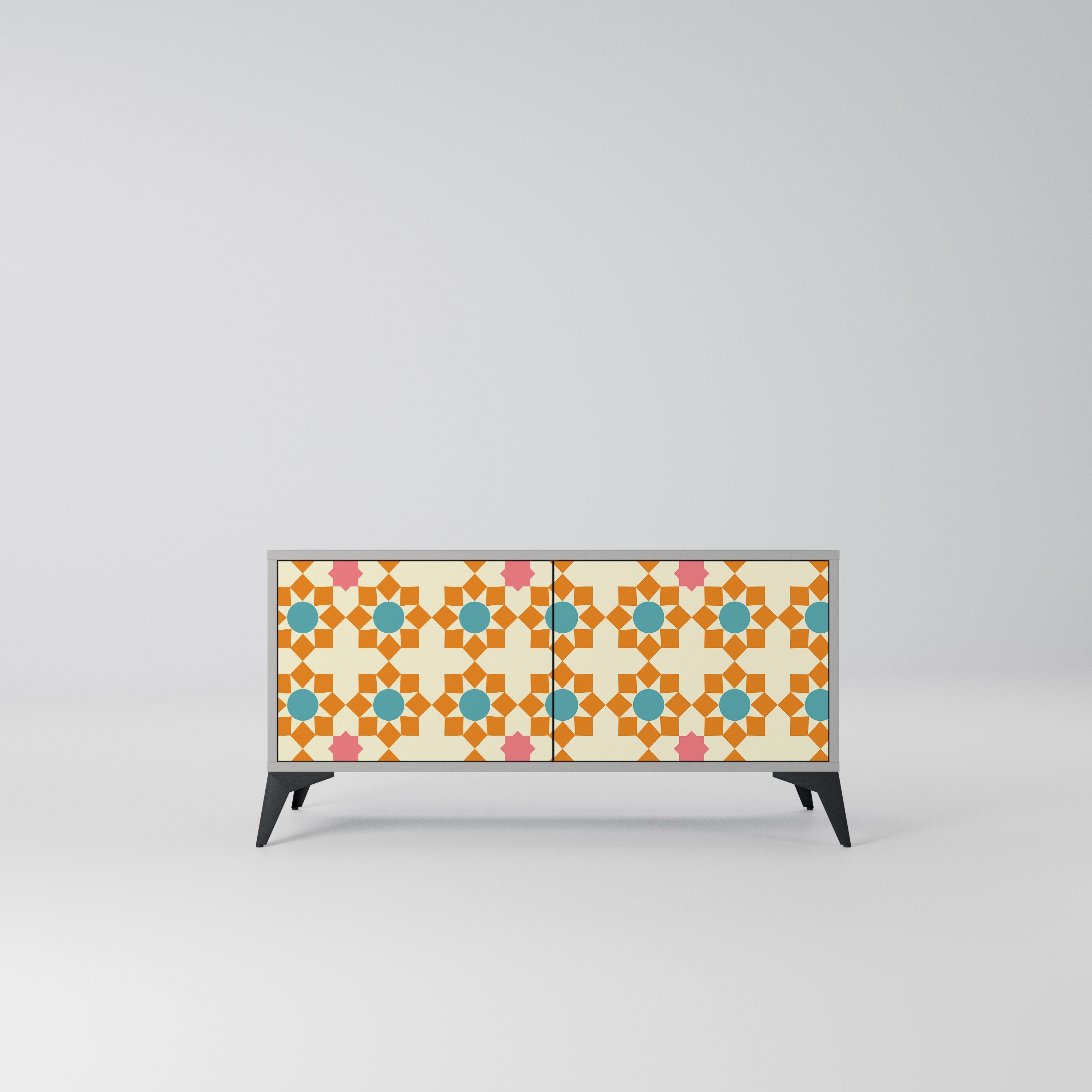FLORAL DECOR Kompaktowa szafka RTV 2-drzwiowa