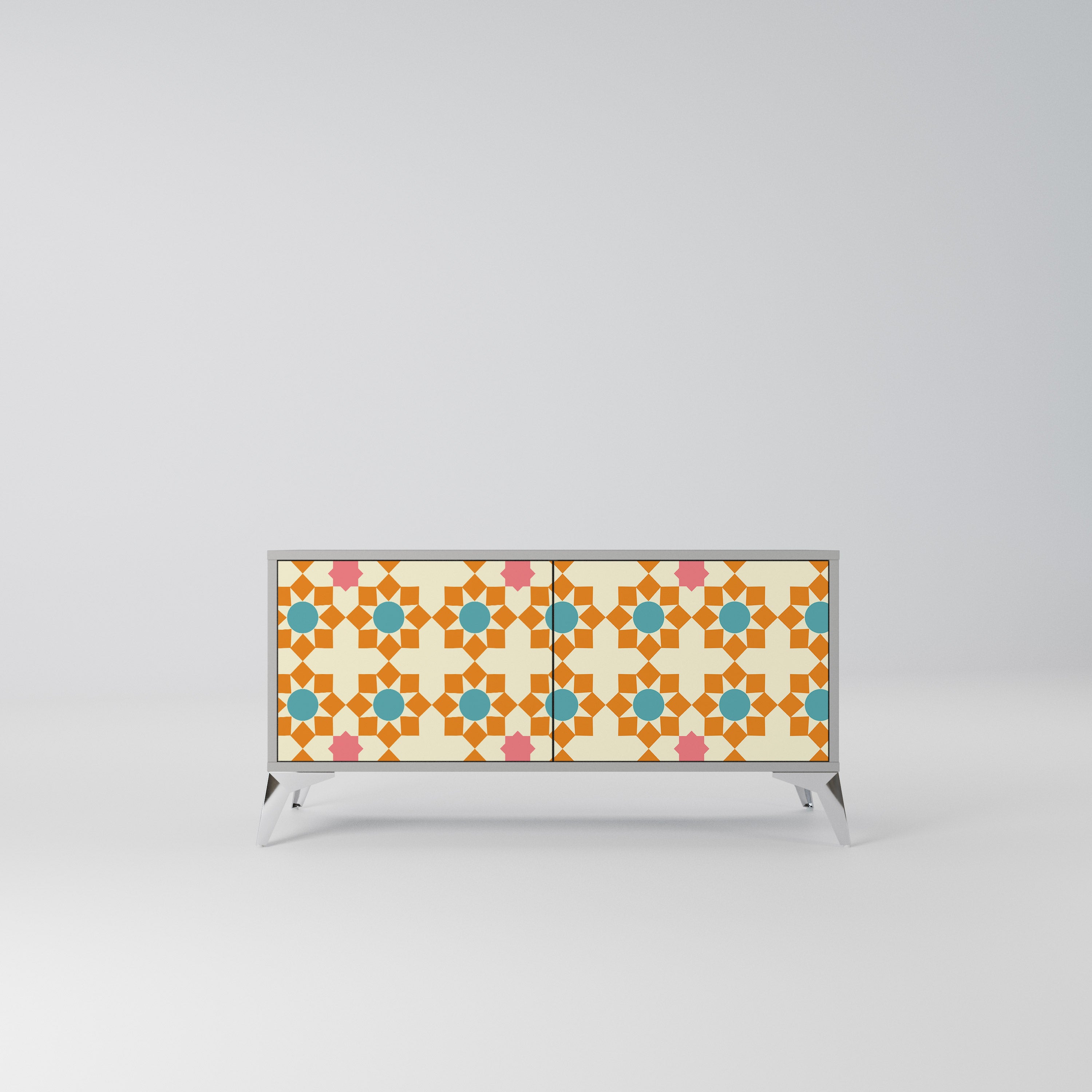 FLORAL DECOR Kompaktowa szafka RTV 2-drzwiowa