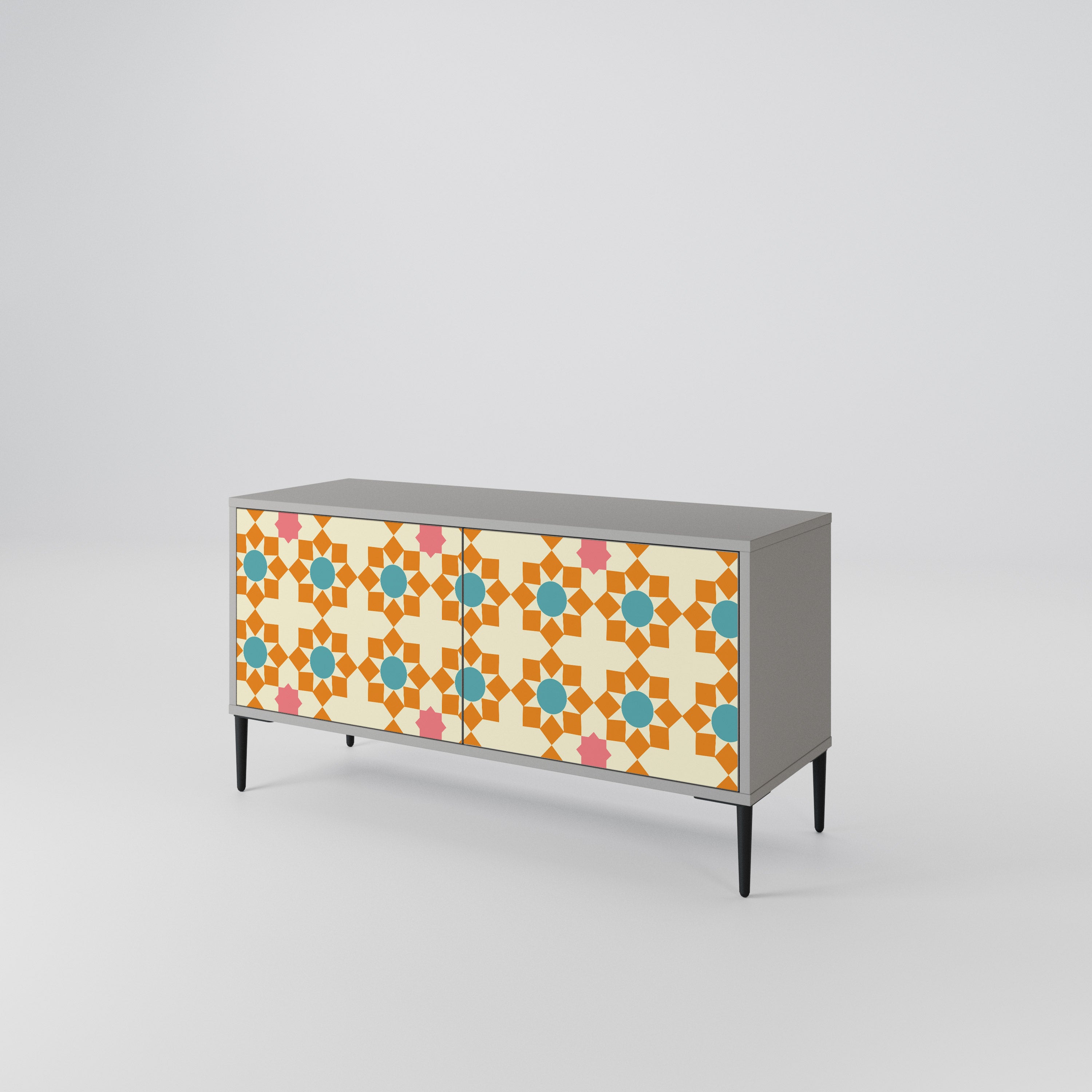 FLORAL DECOR Kompaktowa szafka RTV 2-drzwiowa