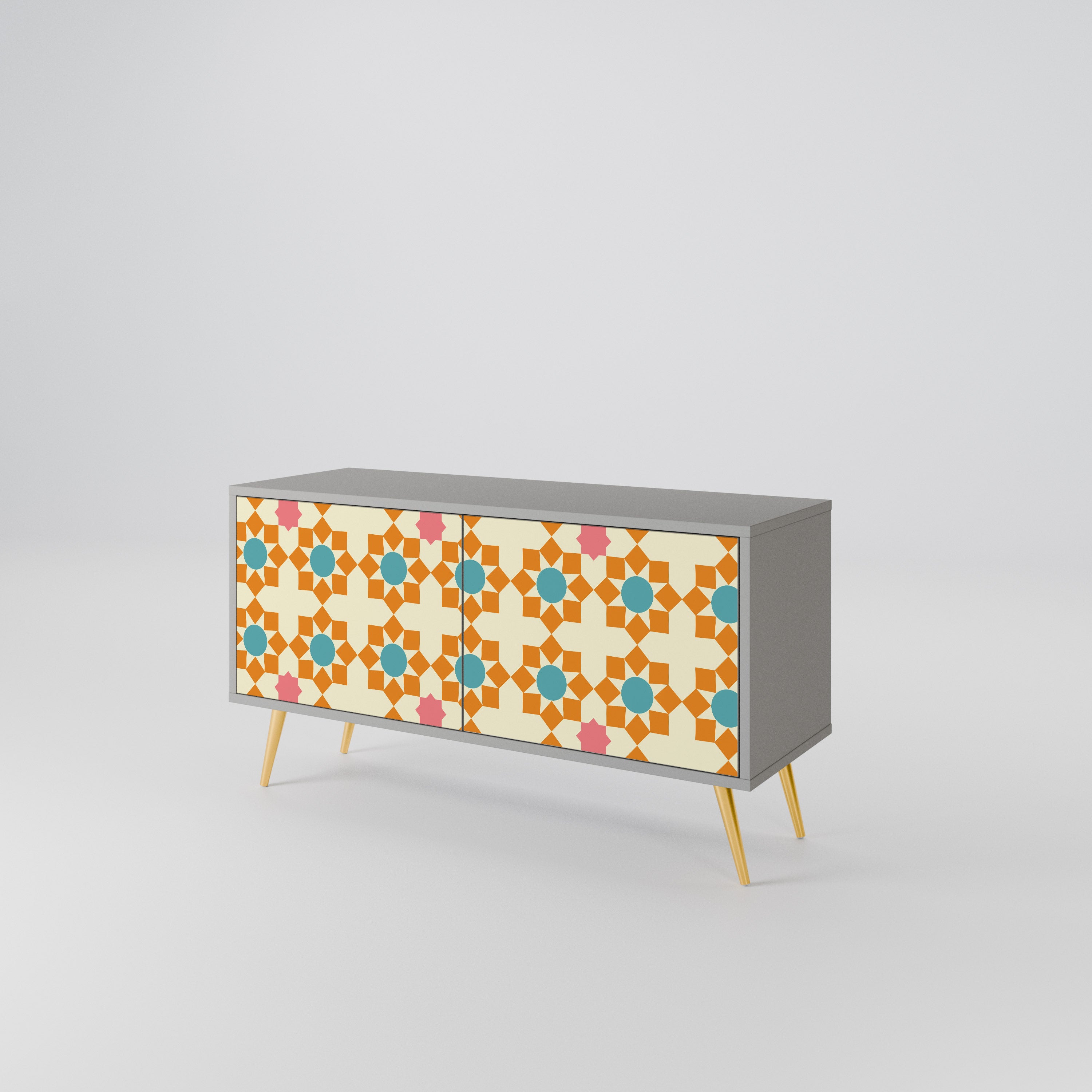 FLORAL DECOR Kompaktowa szafka RTV 2-drzwiowa