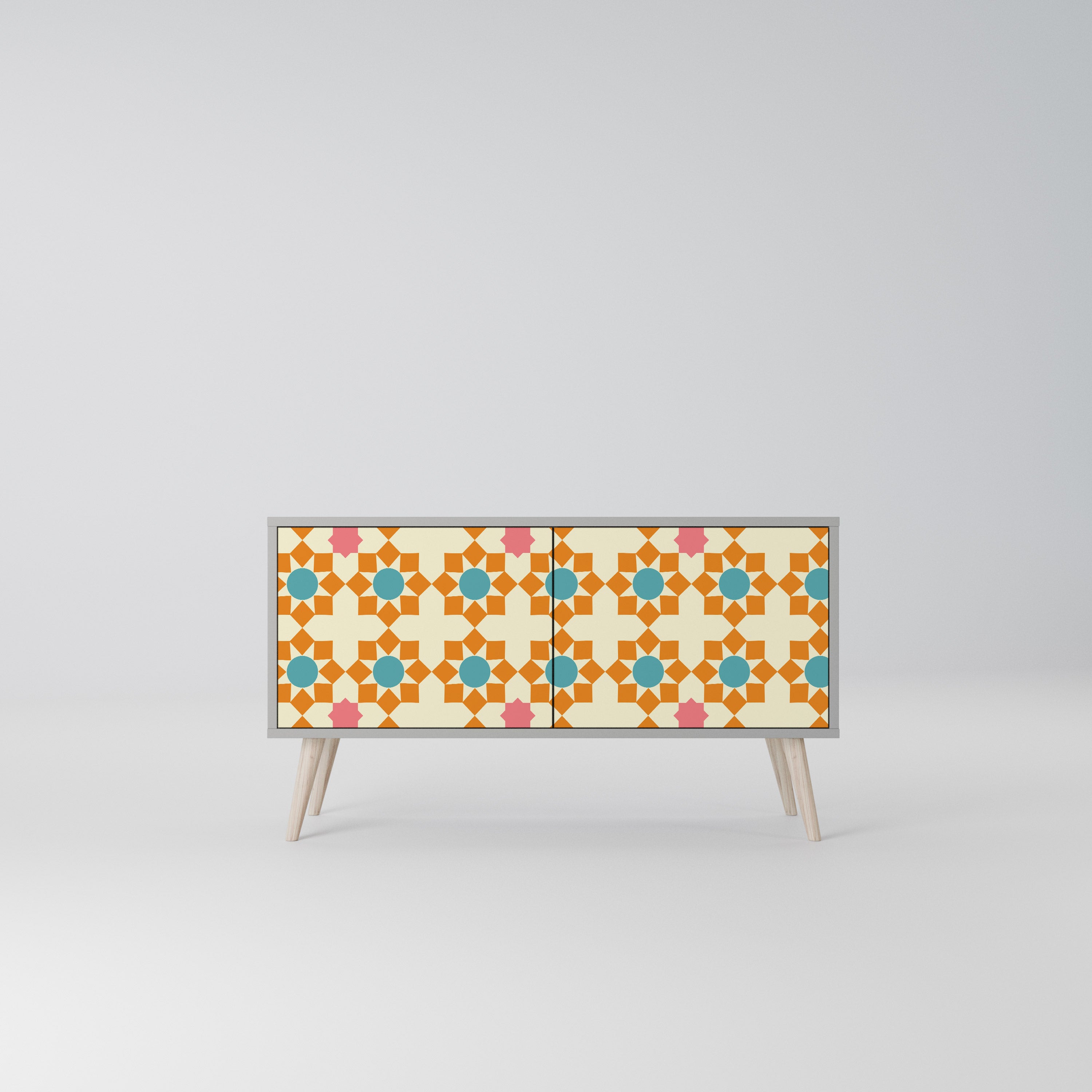 FLORAL DECOR Kompaktowa szafka RTV 2-drzwiowa