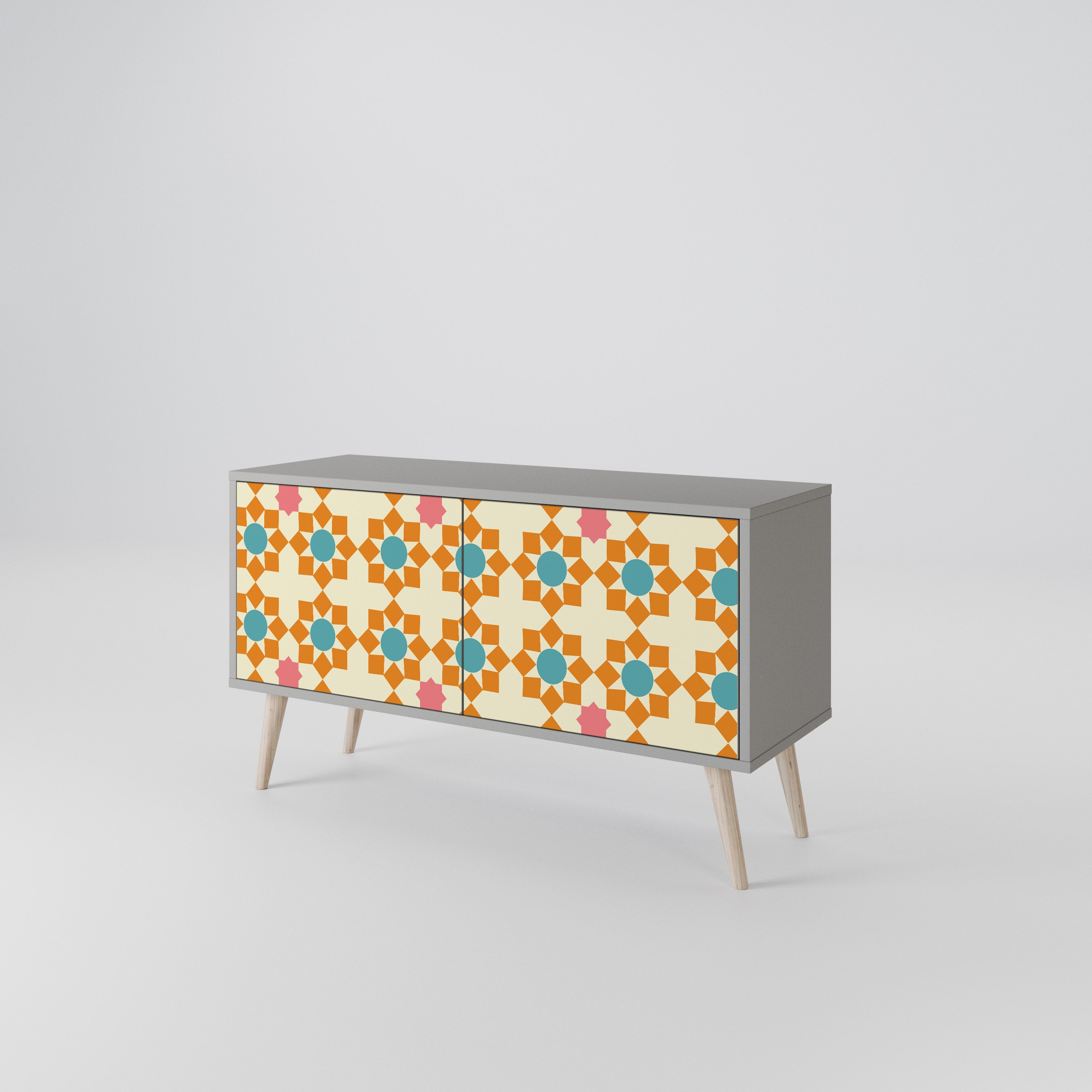 FLORAL DECOR Kompaktowa szafka RTV 2-drzwiowa