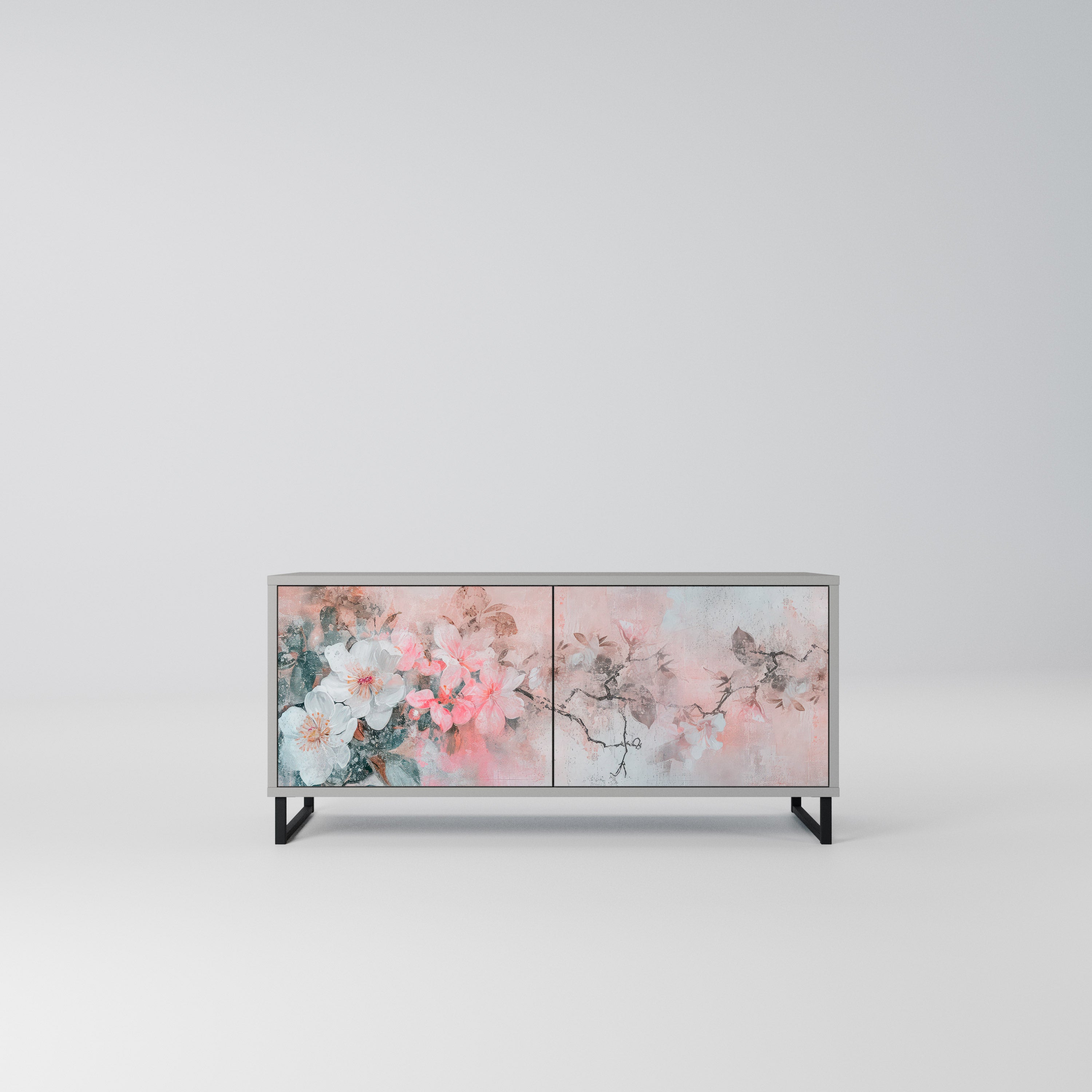 CHERRY BLOSSOM Kompaktowa szafka RTV 2-drzwiowa