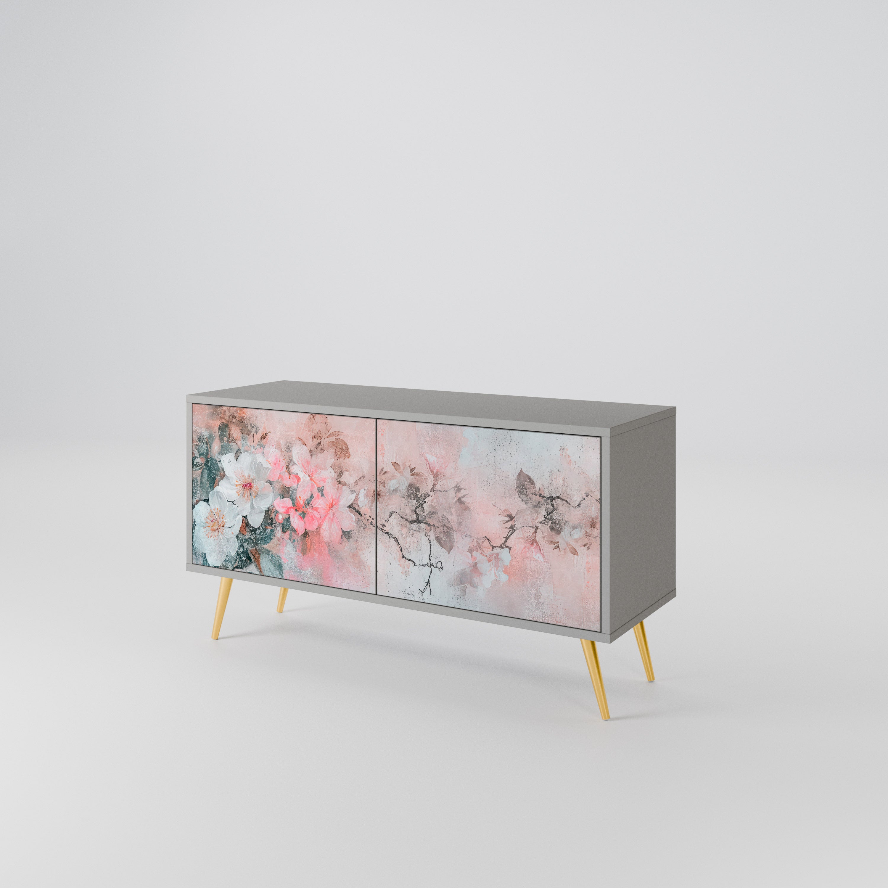 CHERRY BLOSSOM Kompaktowa szafka RTV 2-drzwiowa