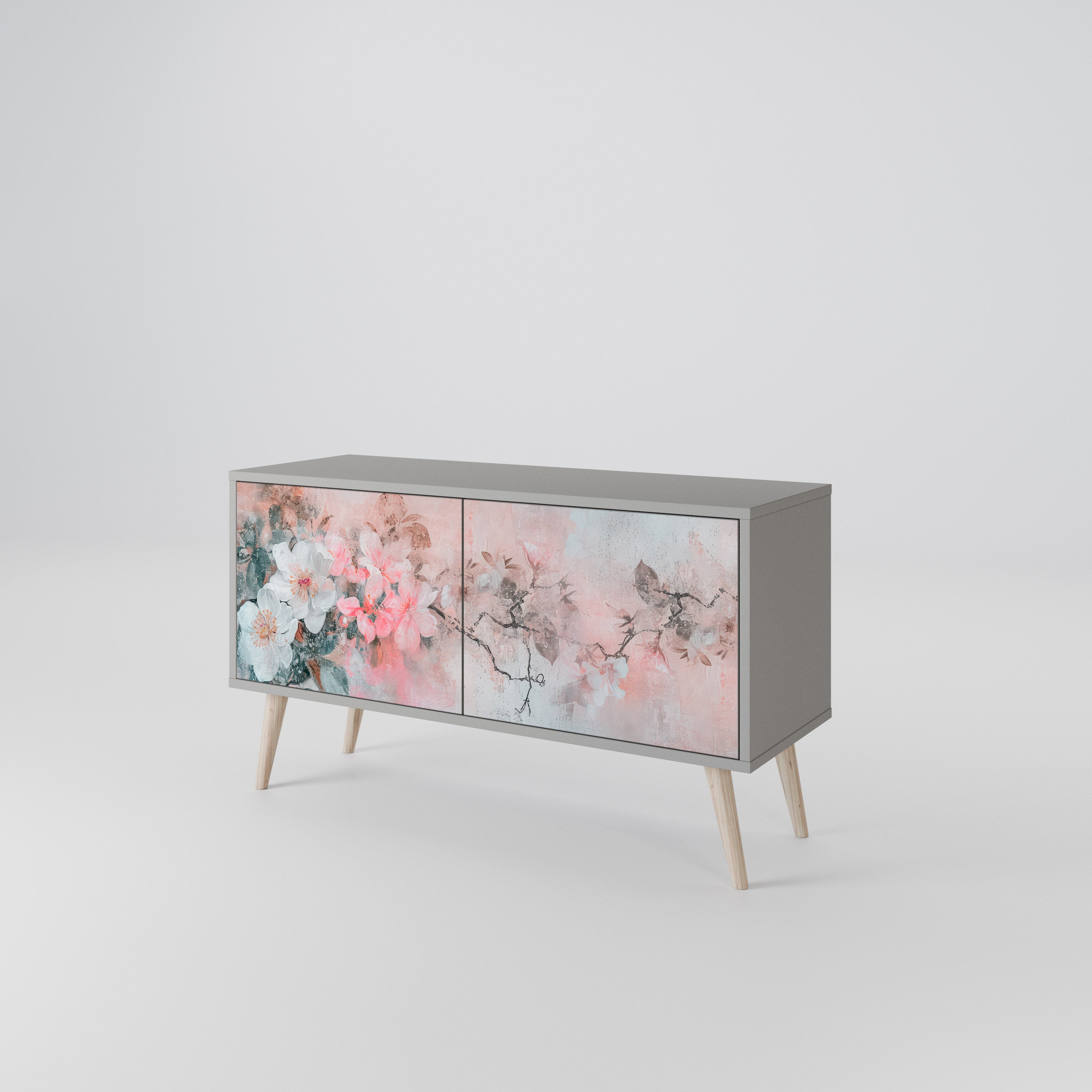 CHERRY BLOSSOM Kompaktowa szafka RTV 2-drzwiowa