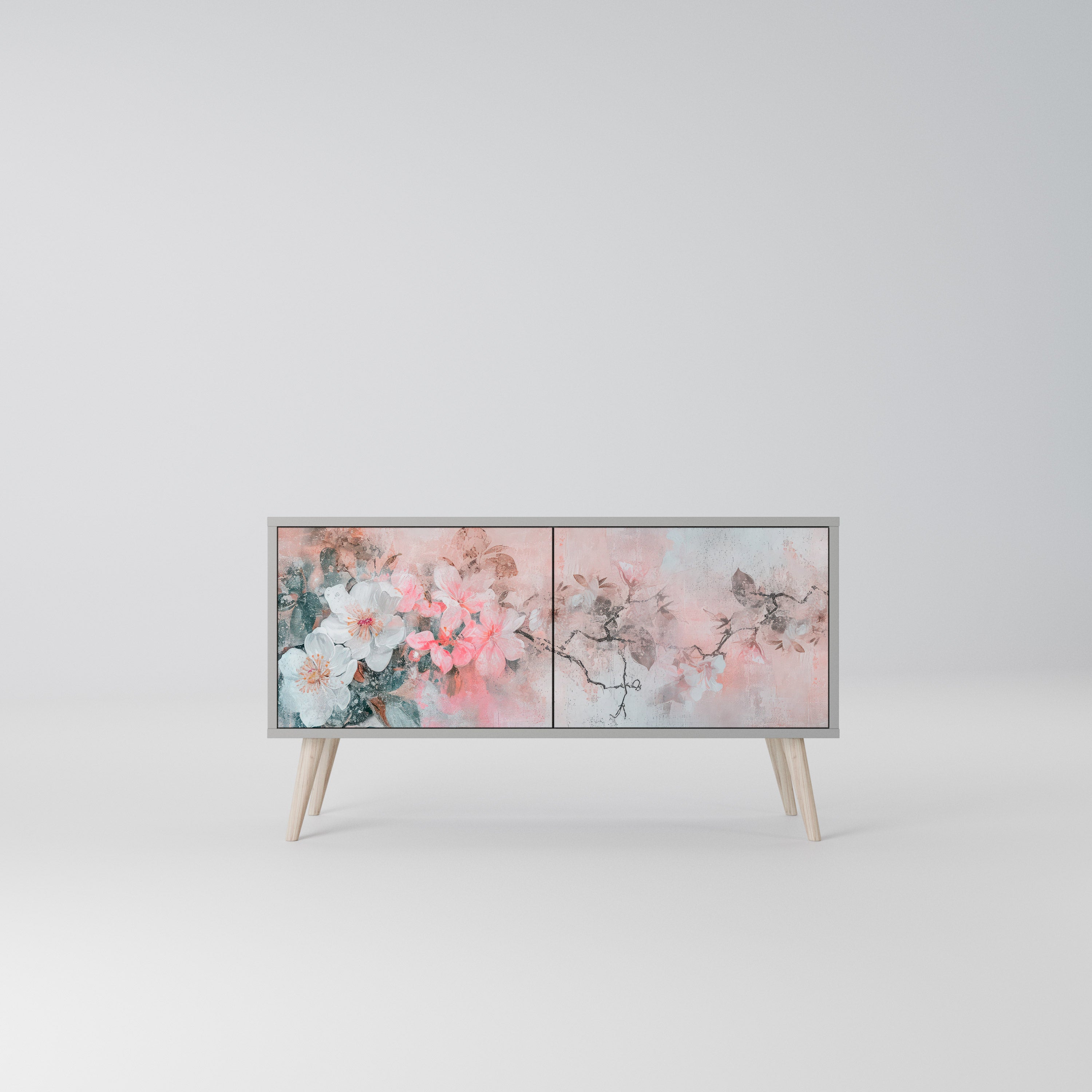 CHERRY BLOSSOM Kompaktowa szafka RTV 2-drzwiowa