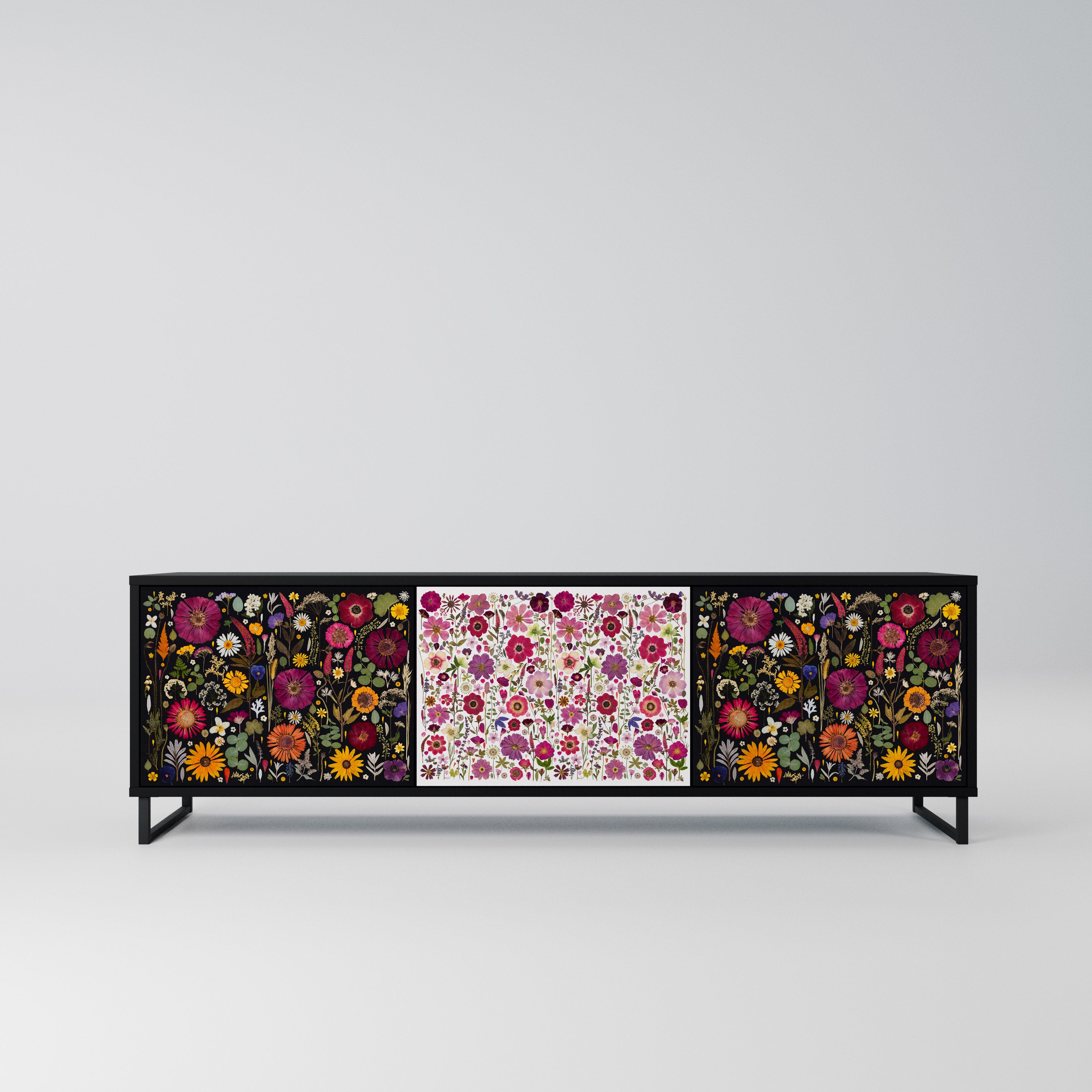 DAYNITE GARDEN Szafka RTV 3-drzwiowa korpus Czarny