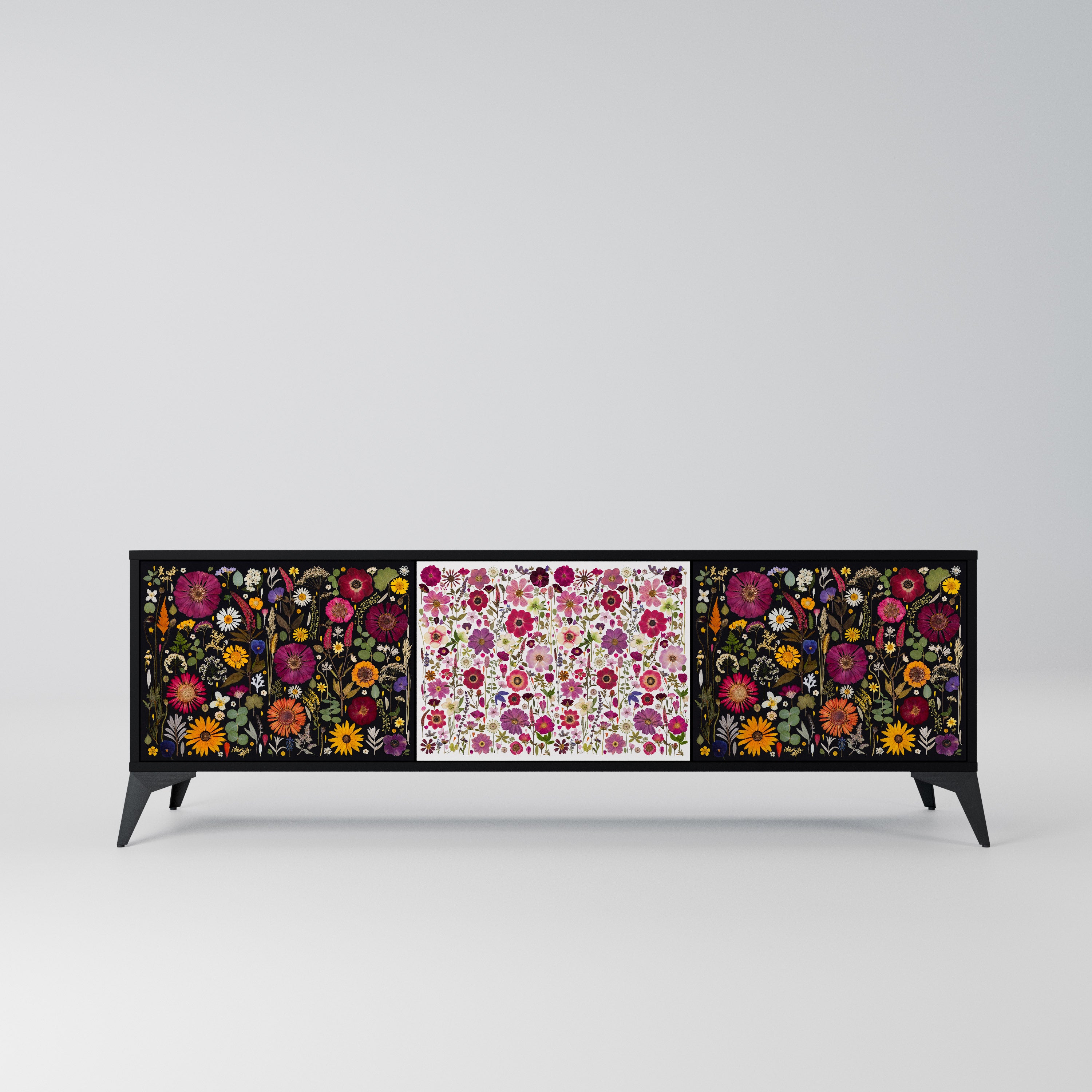 DAYNITE GARDEN Szafka RTV 3-drzwiowa korpus Czarny