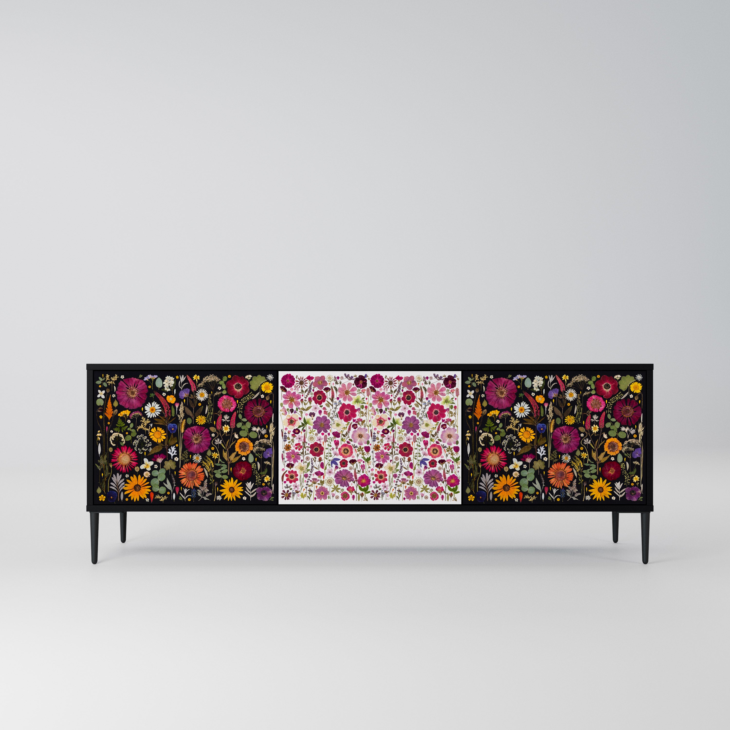 DAYNITE GARDEN Szafka RTV 3-drzwiowa korpus Czarny