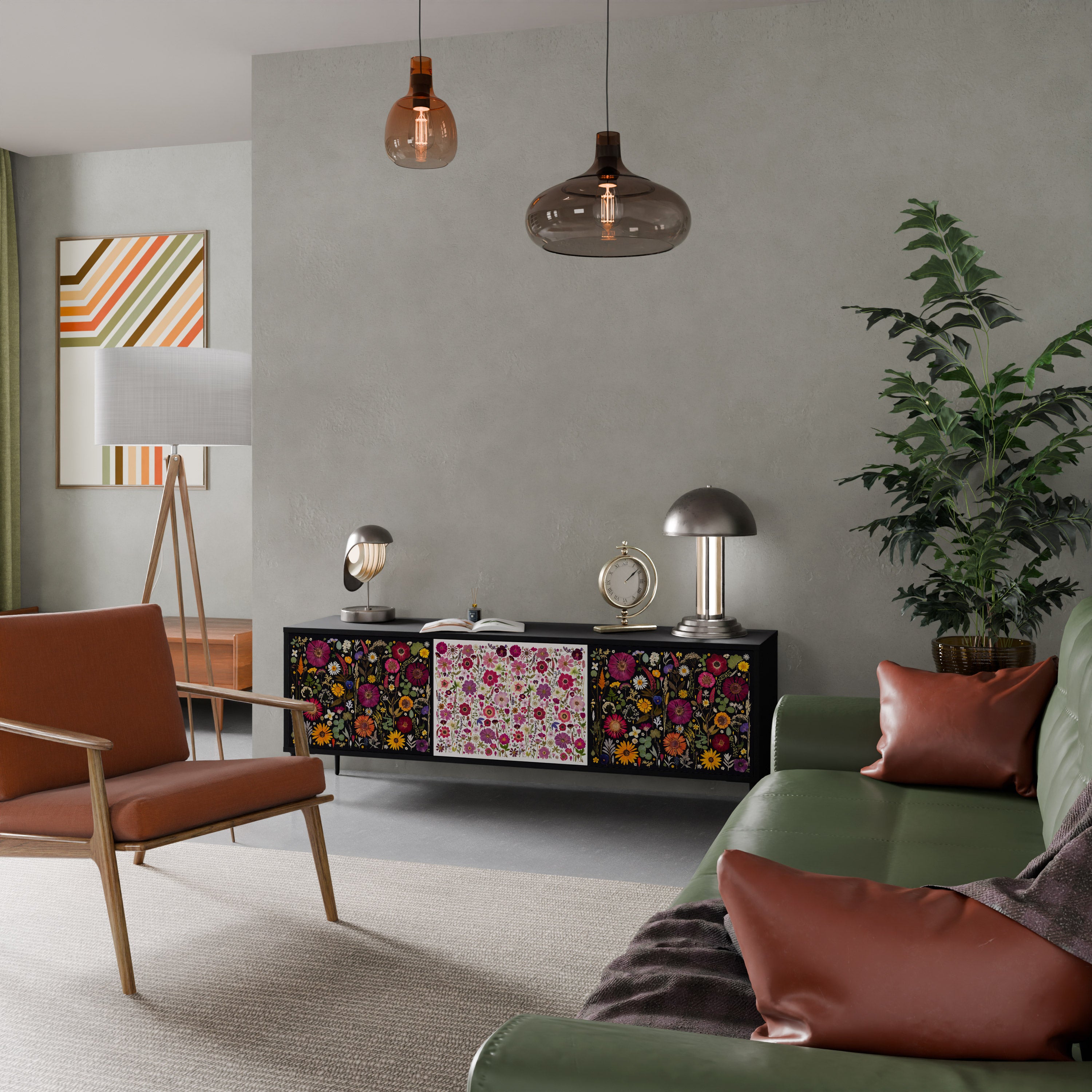 DAYNITE GARDEN Szafka RTV 3-drzwiowa korpus Czarny