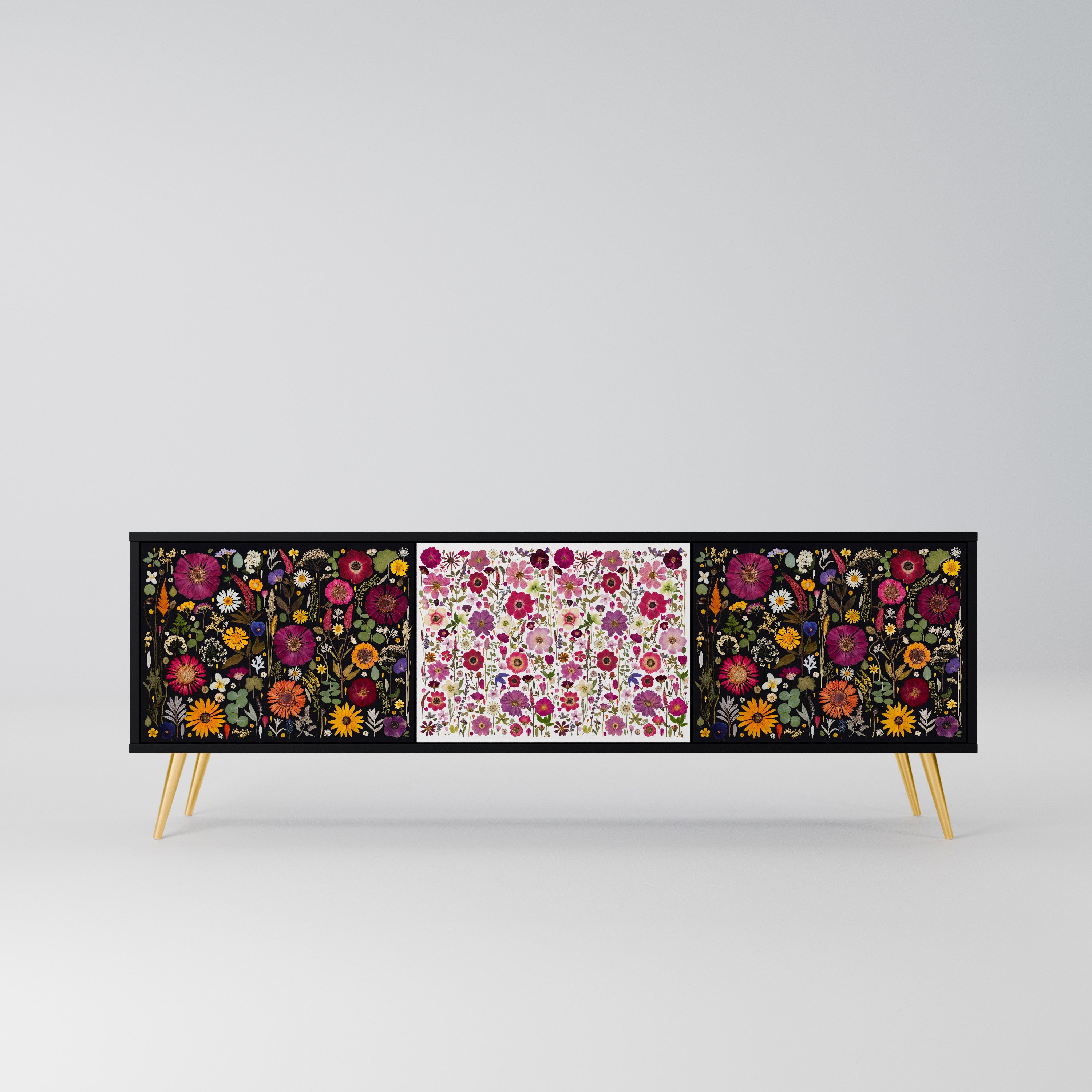 DAYNITE GARDEN Szafka RTV 3-drzwiowa korpus Czarny