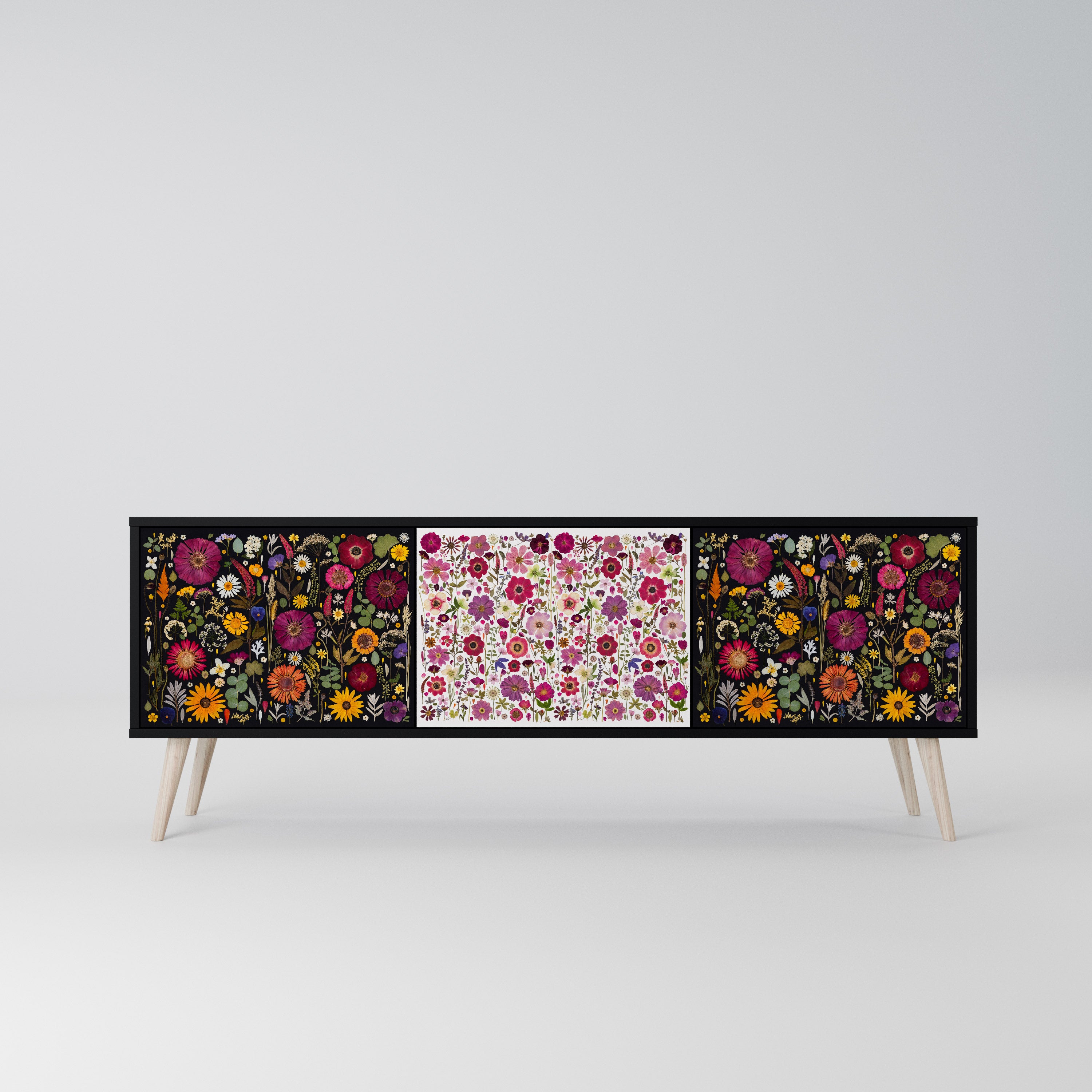 DAYNITE GARDEN Szafka RTV 3-drzwiowa korpus Czarny