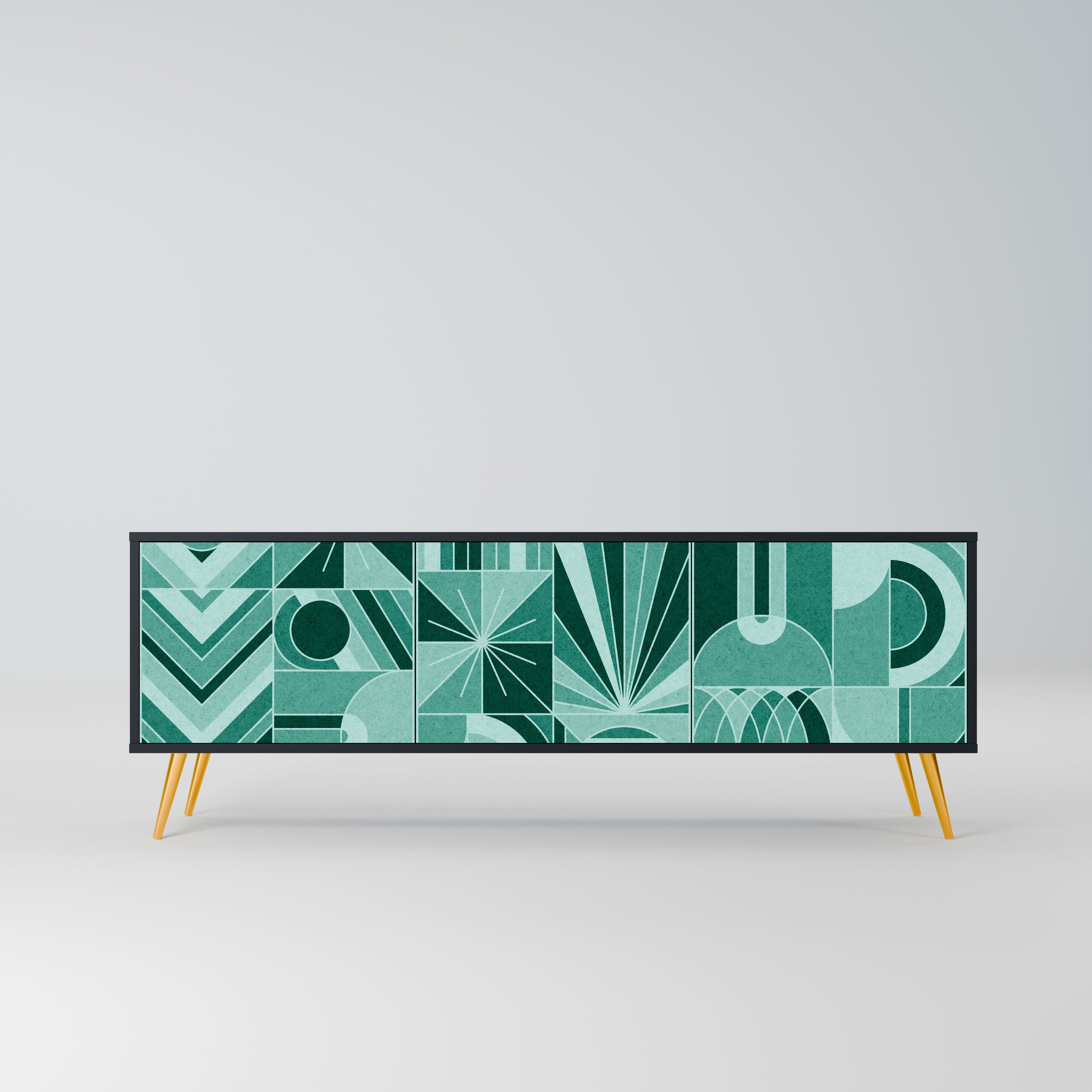 HARMONIC GRID Szafka RTV 3-drzwiowa korpus Czarny