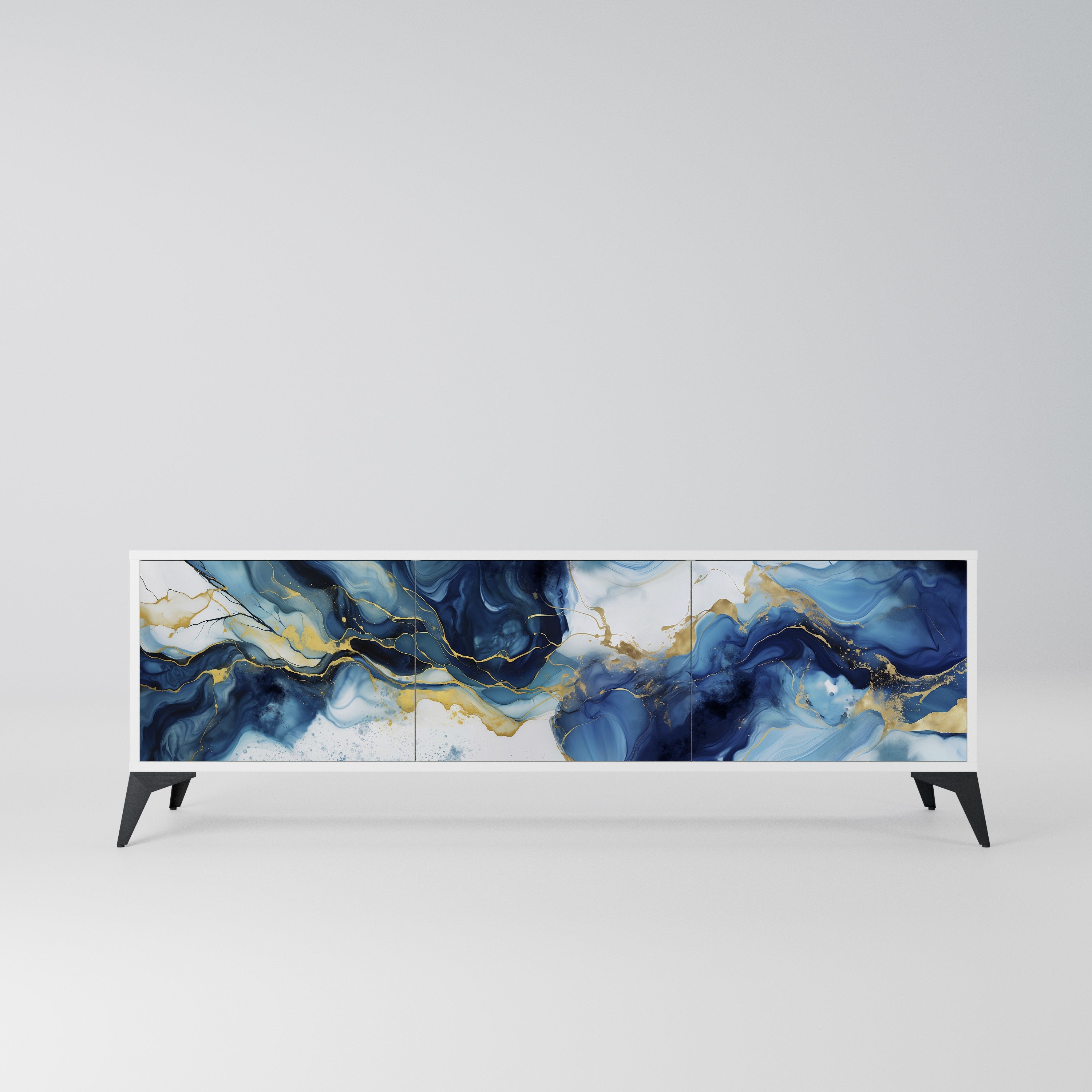 INKY MARBLE Szafka RTV 3-drzwiowa korpus Biały