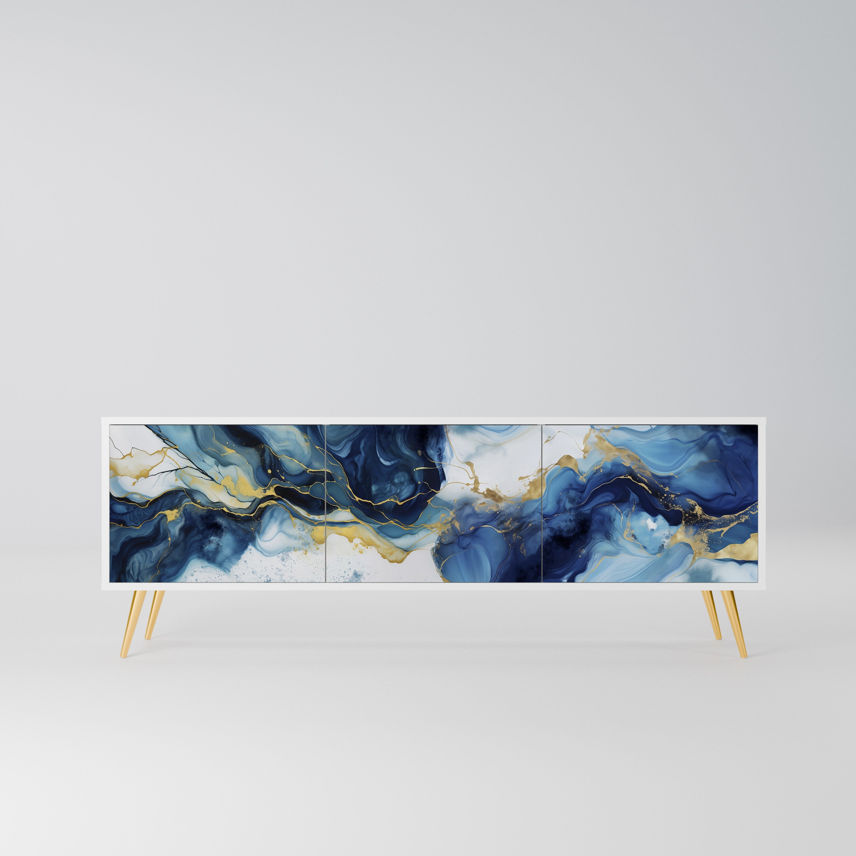 INKY MARBLE Szafka RTV 3-drzwiowa korpus Biały
