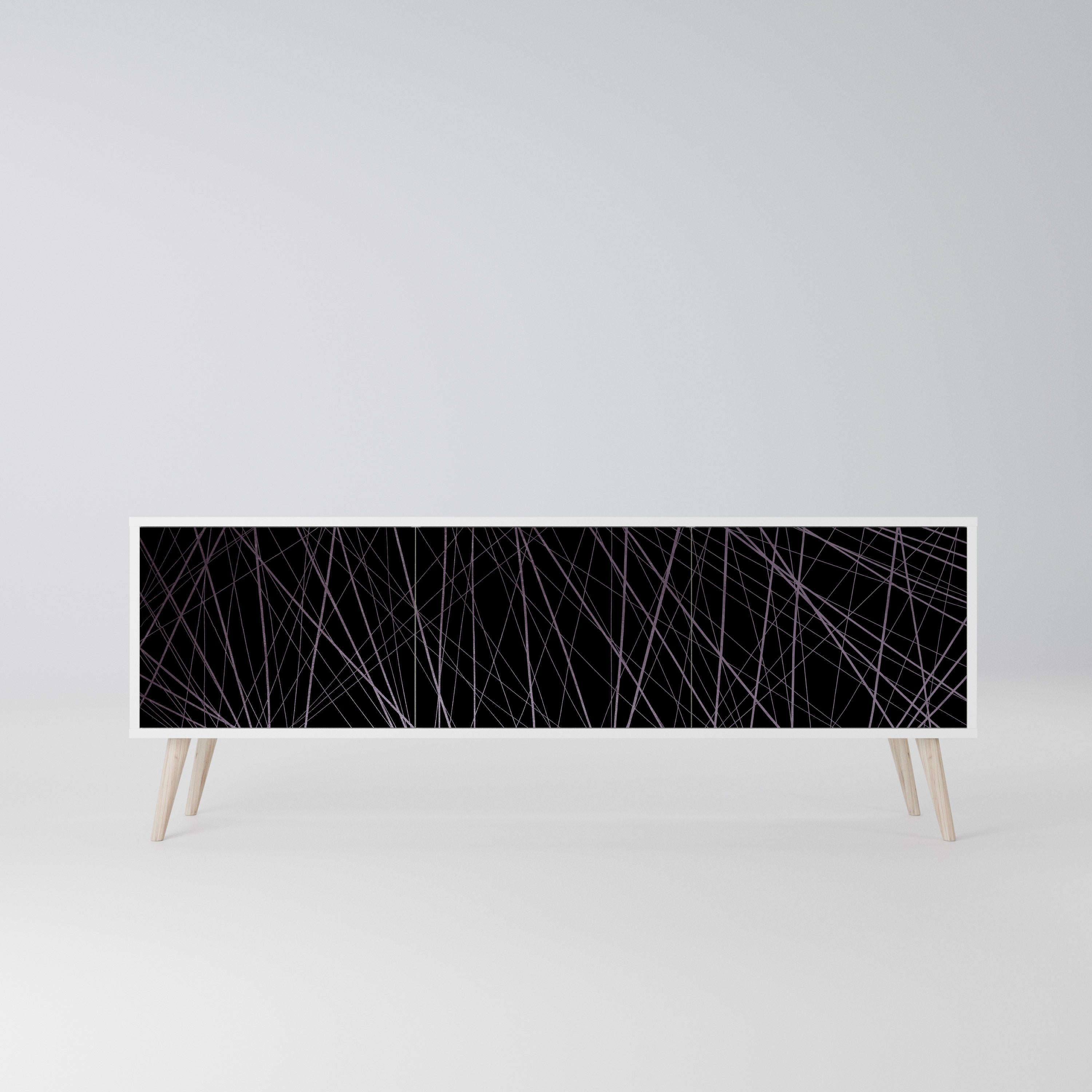SHIMMER SPIDERGRAM Szafka RTV 3-drzwiowa korpus Biały