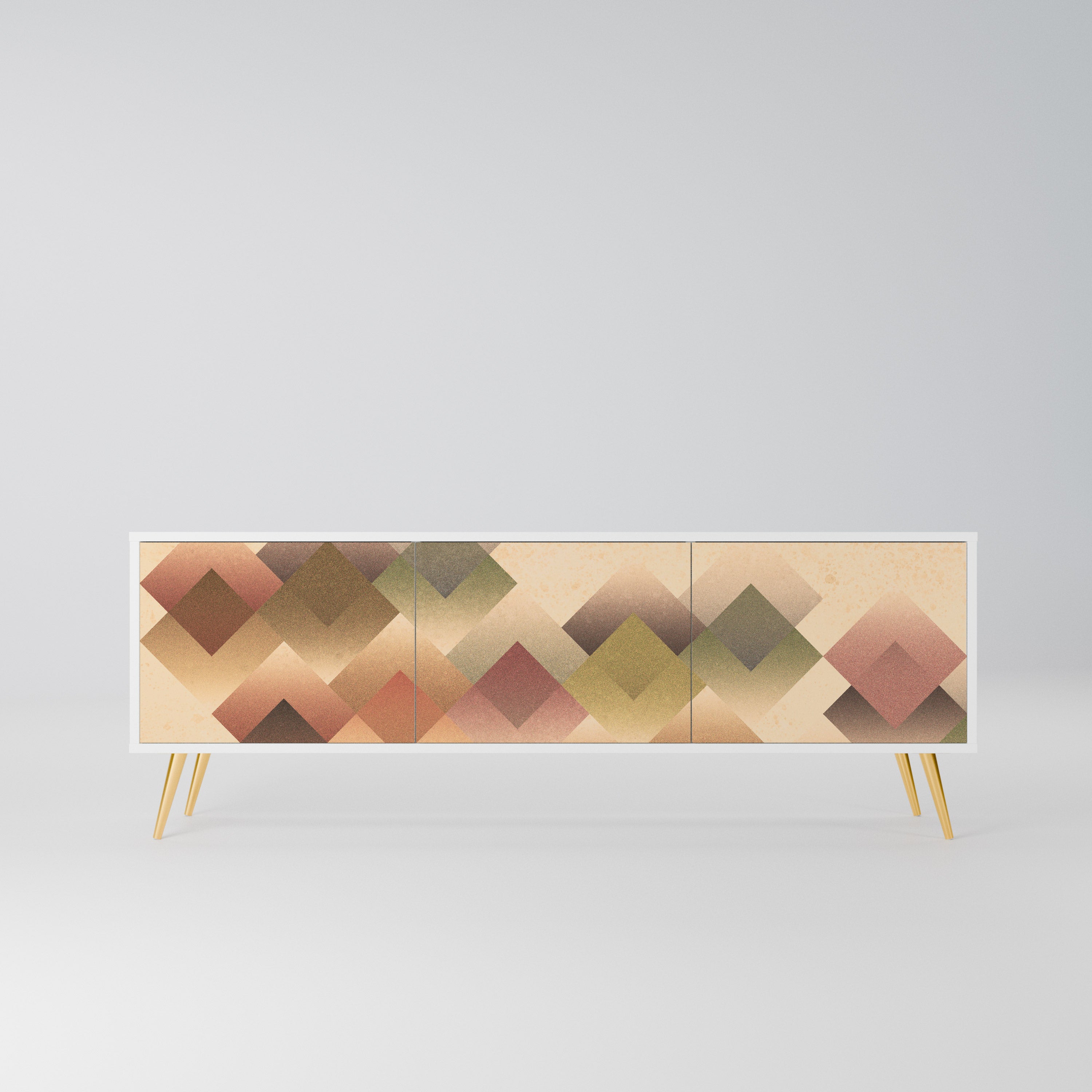 GEOMETRIC FUSION Szafka RTV 3-drzwiowa korpus Biały