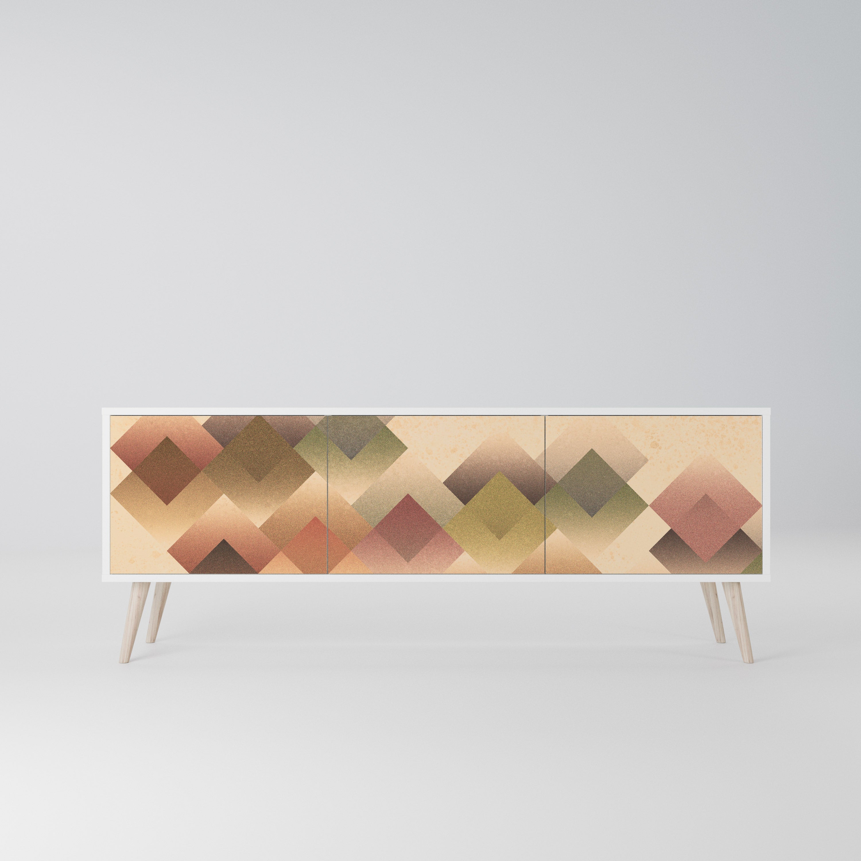 GEOMETRIC FUSION Szafka RTV 3-drzwiowa korpus Biały