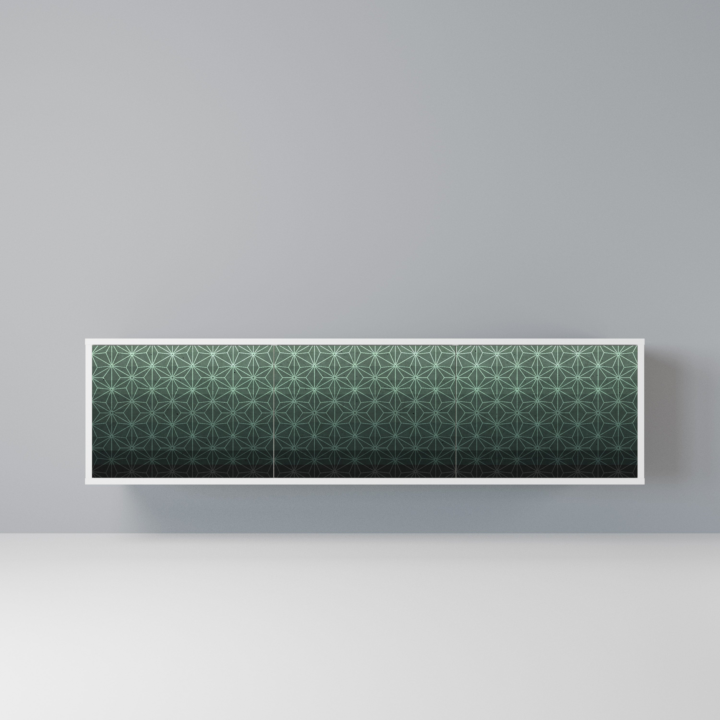 ORNAMENTAL GLIMMER Szafka RTV 3-drzwiowa korpus Biały
