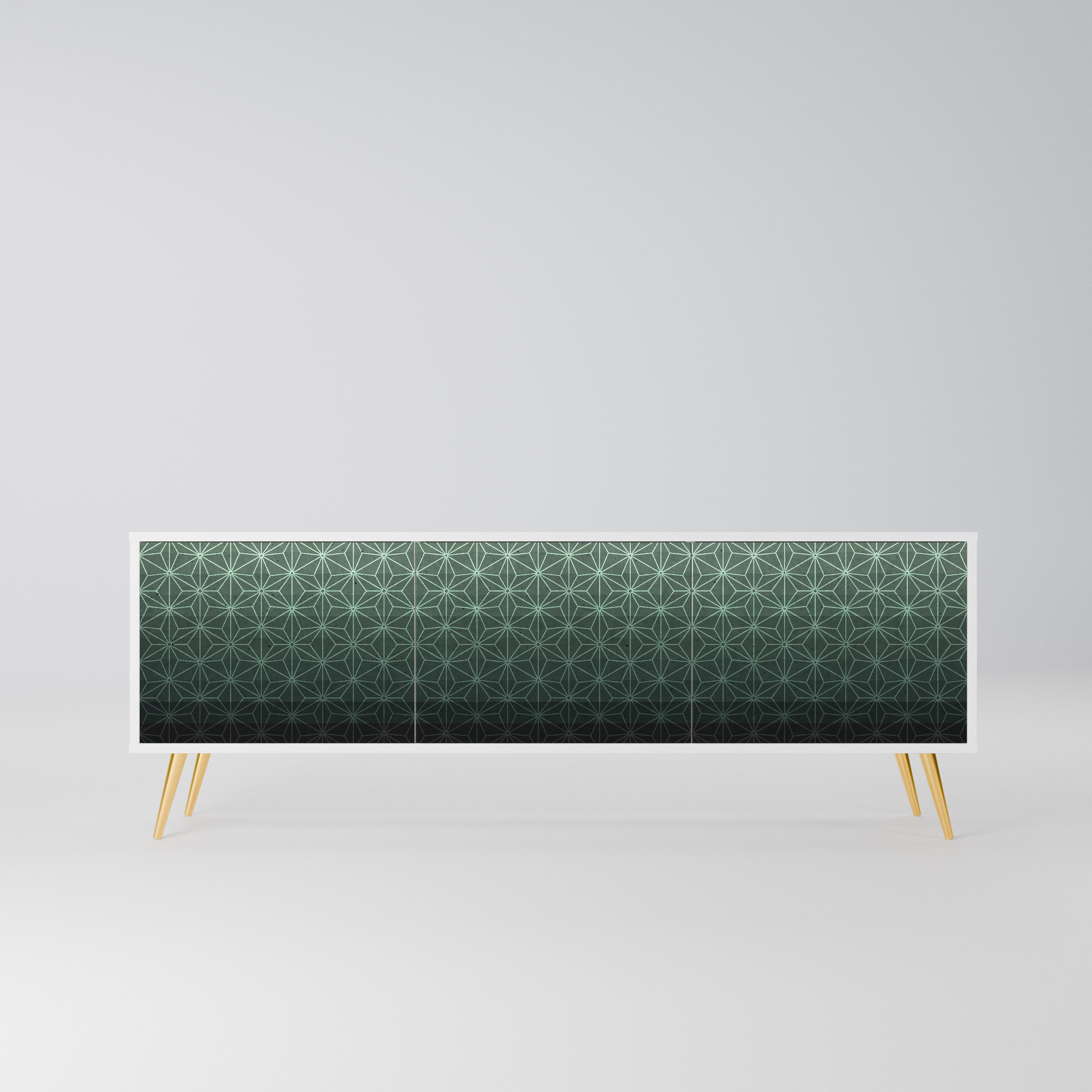 ORNAMENTAL GLIMMER Szafka RTV 3-drzwiowa korpus Biały