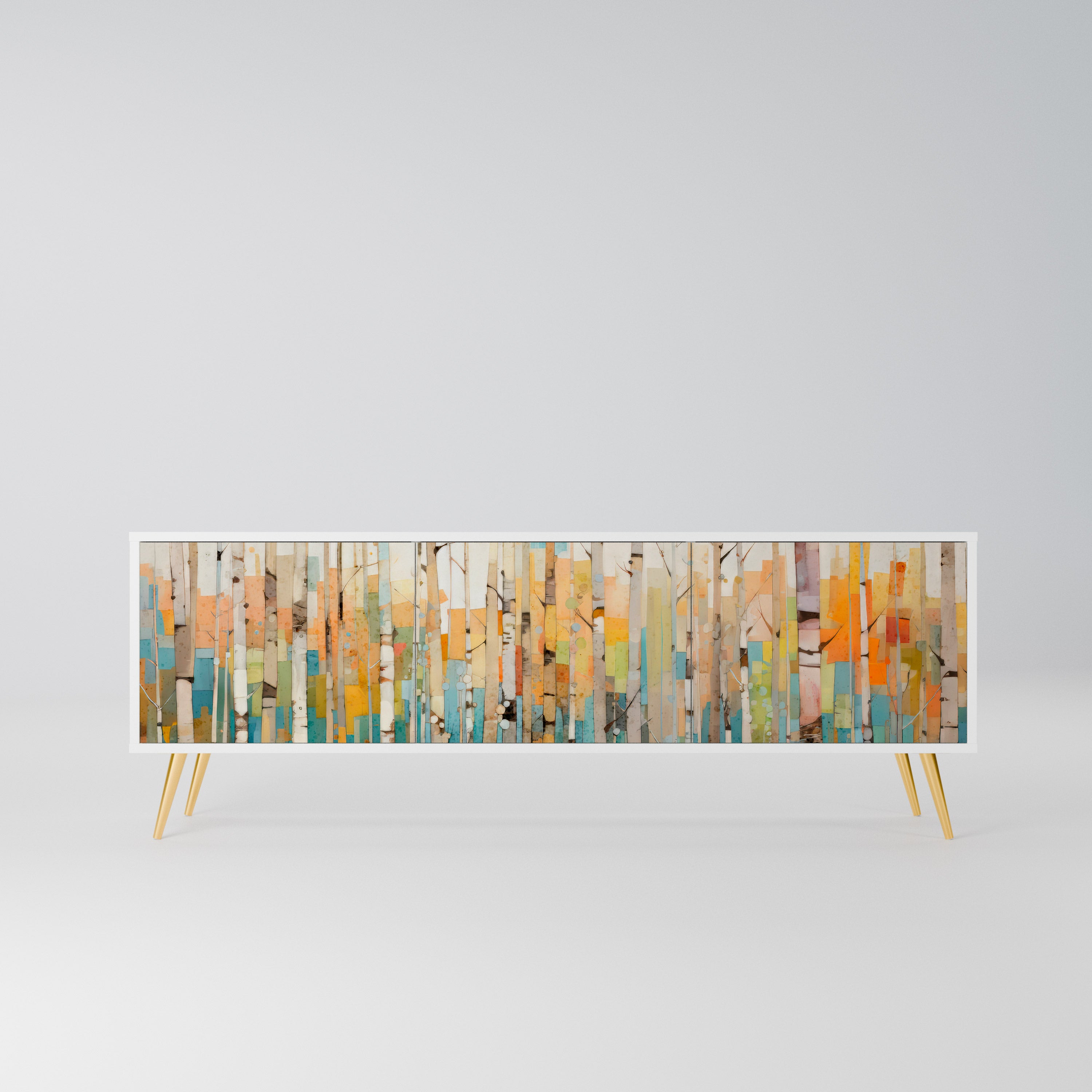 BIRCH KALEIDOSCOPE Szafka RTV 3-drzwiowa korpus Biały