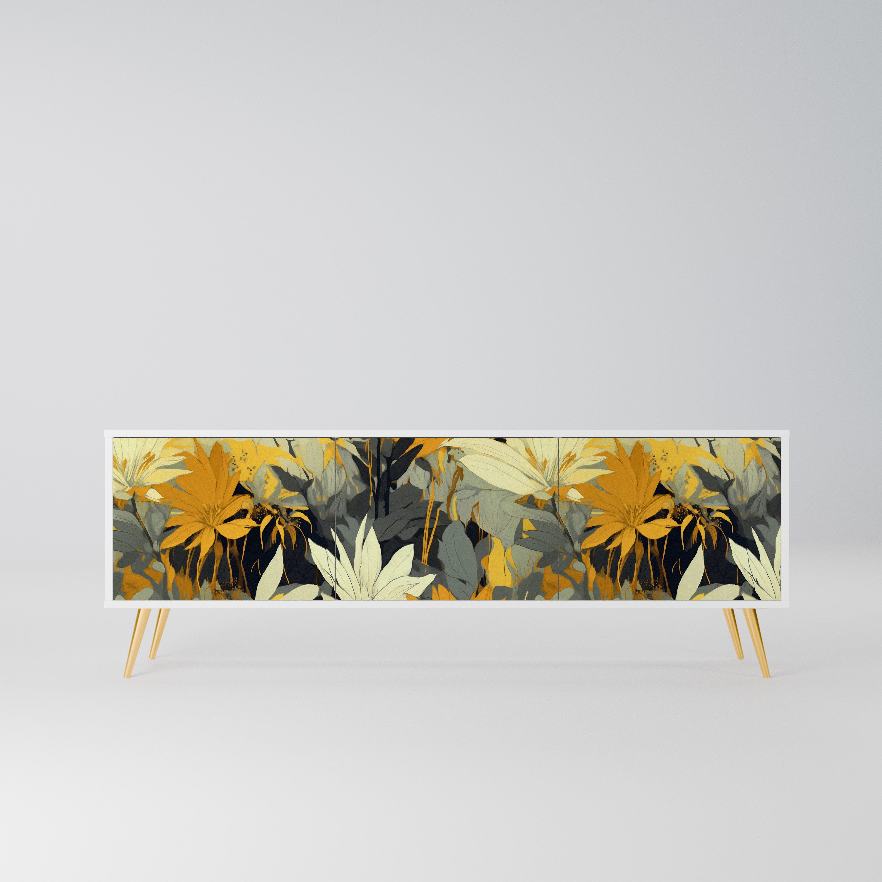 SUNKISSED LILY Szafka RTV 3-drzwiowa korpus Biały