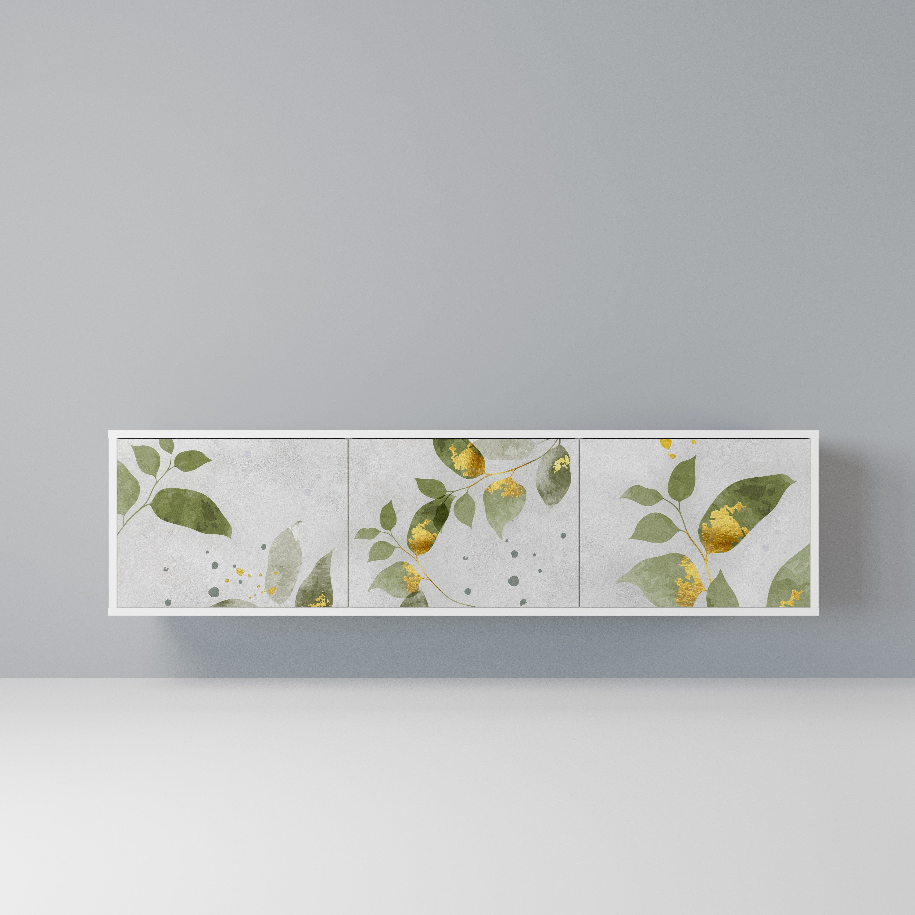 ELEGANT BOTANICS Szafka RTV 3-drzwiowa korpus Biały