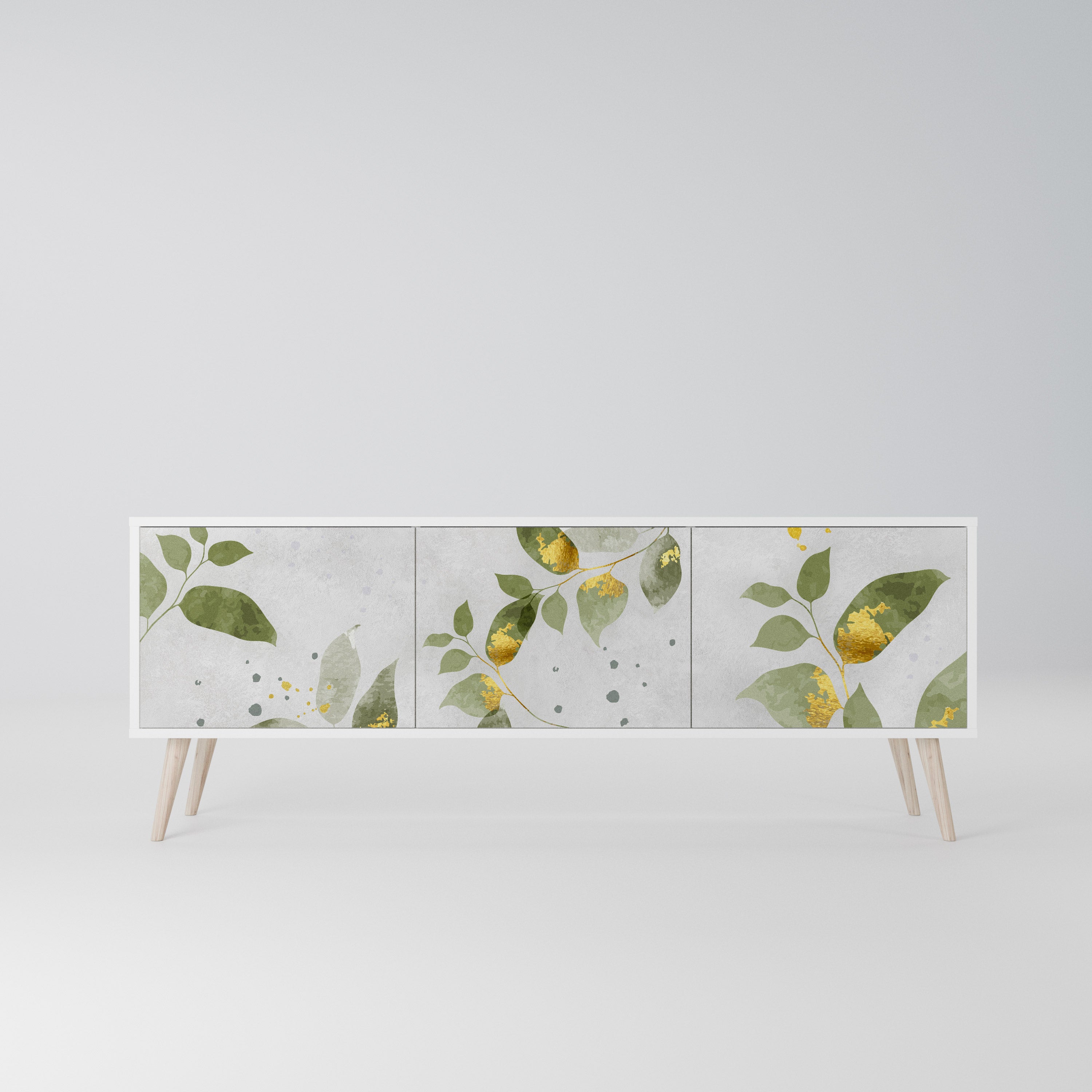 ELEGANT BOTANICS Szafka RTV 3-drzwiowa korpus Biały