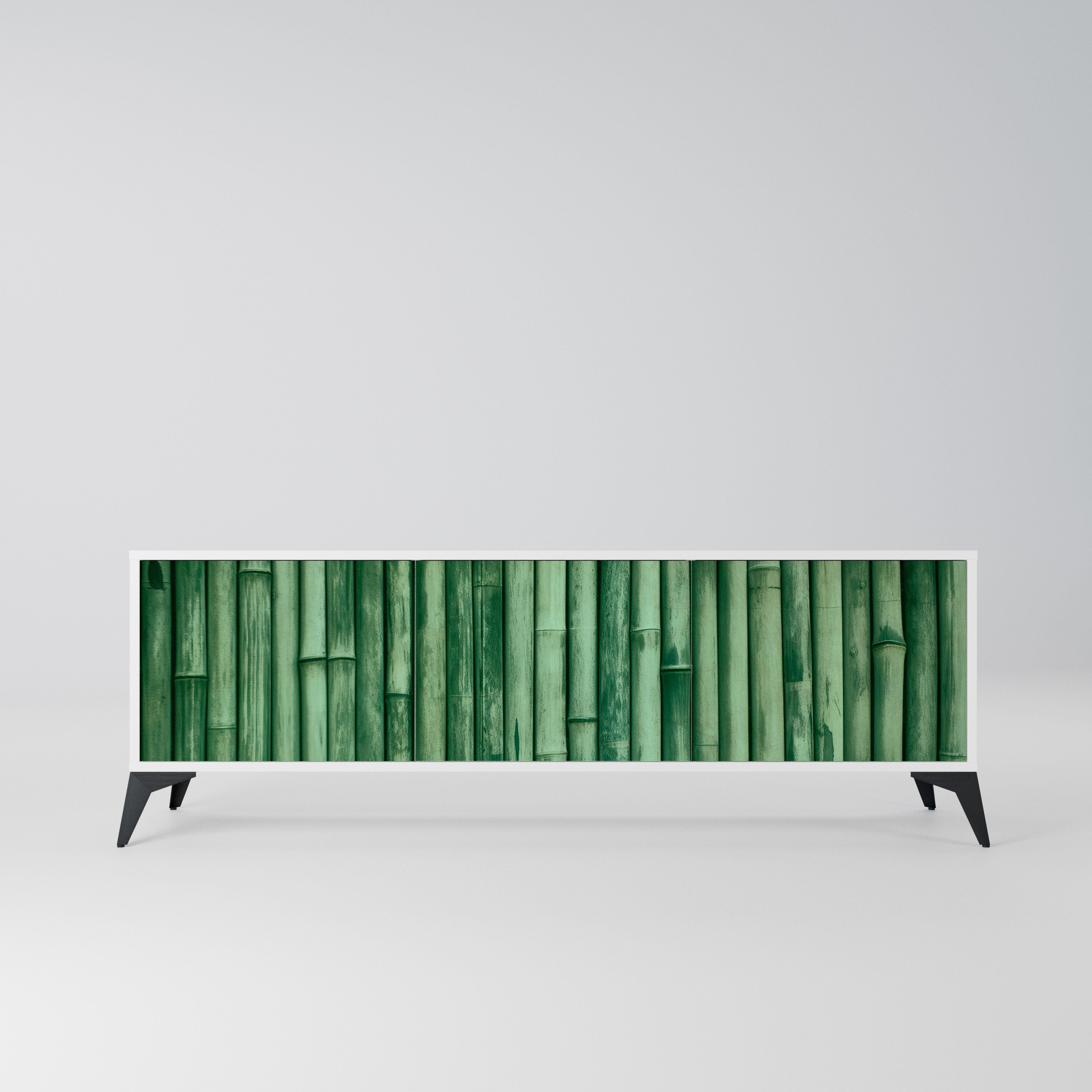 NATURAL GREEN Szafka RTV 3-drzwiowa korpus Biały