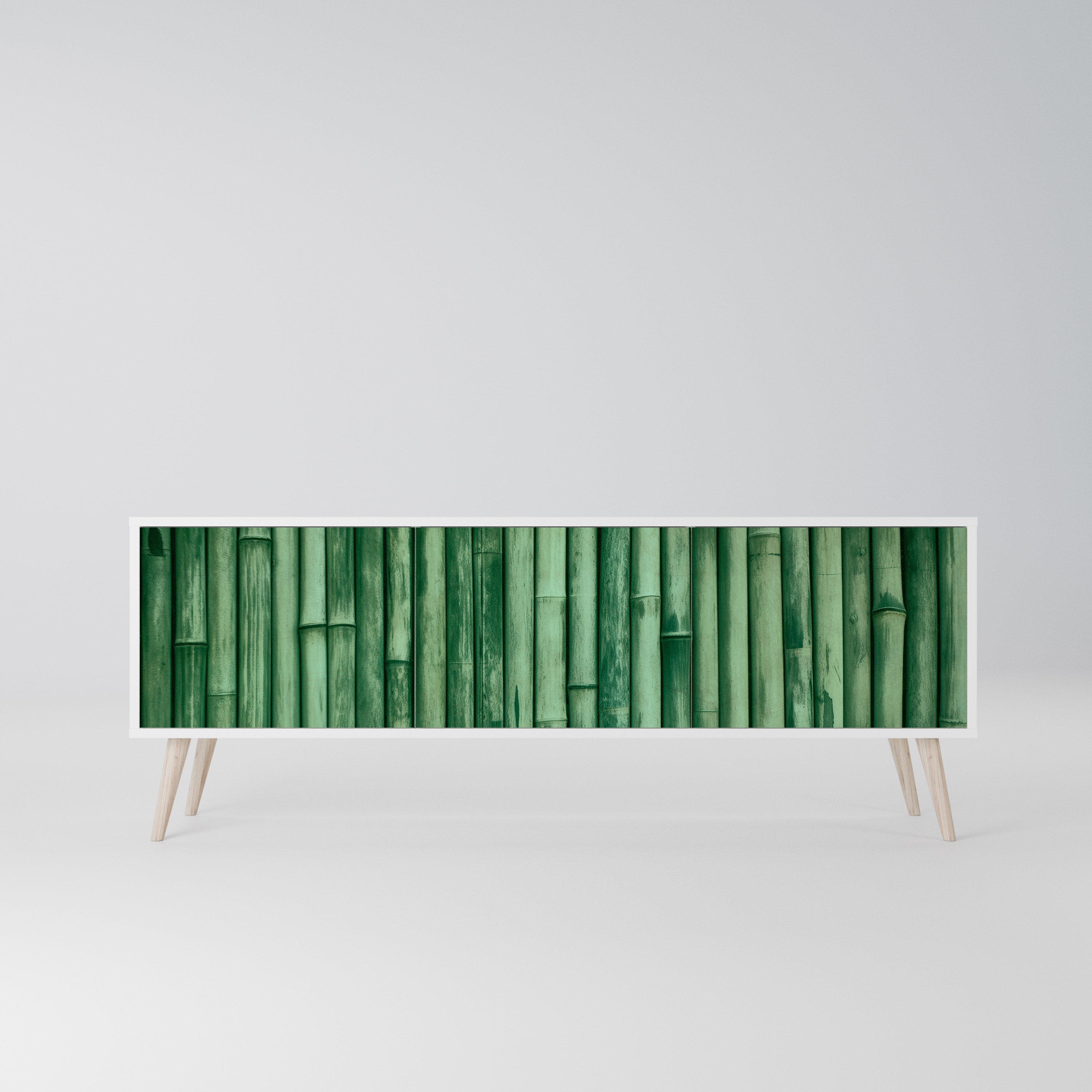 NATURAL GREEN Szafka RTV 3-drzwiowa korpus Biały