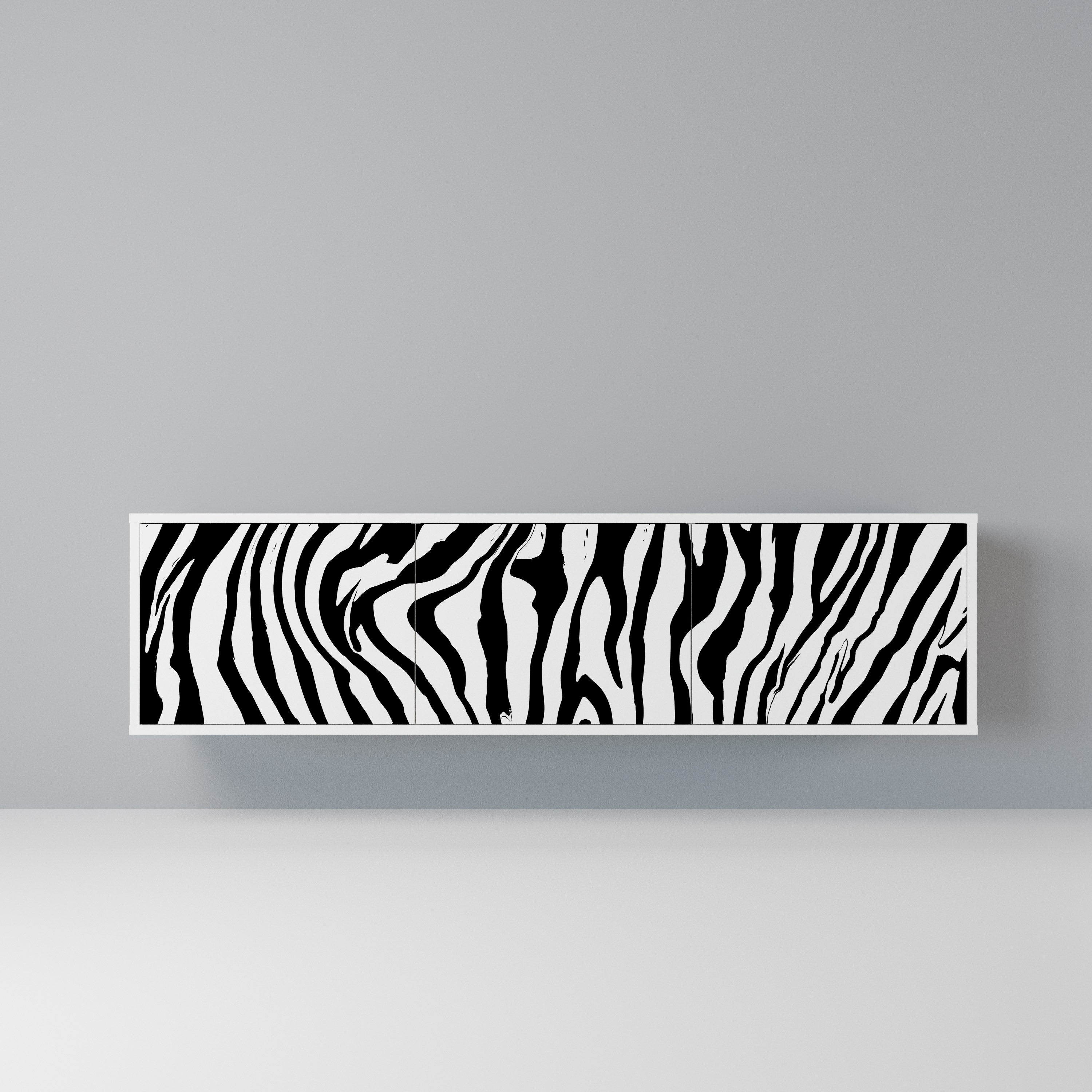 SPLENDID ZEBRA Szafka RTV 3-drzwiowa korpus Biały