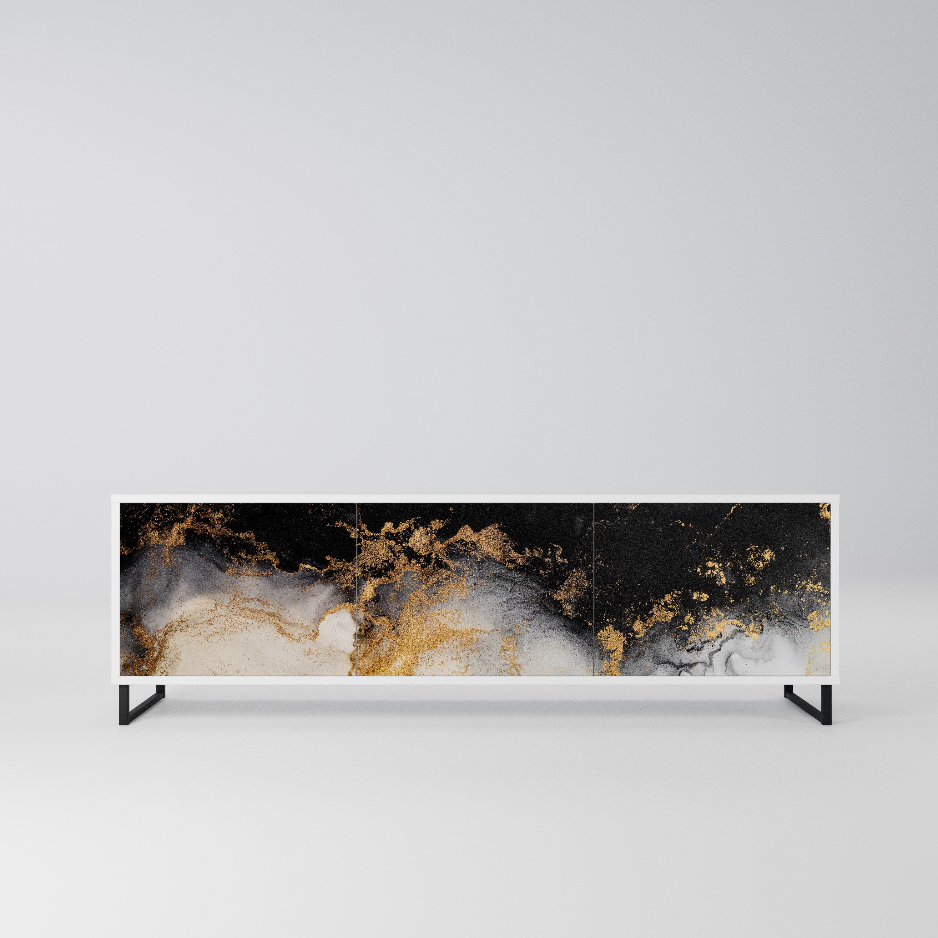 MARBLE OF TOMMORROW Szafka RTV 3-drzwiowa korpus Biały