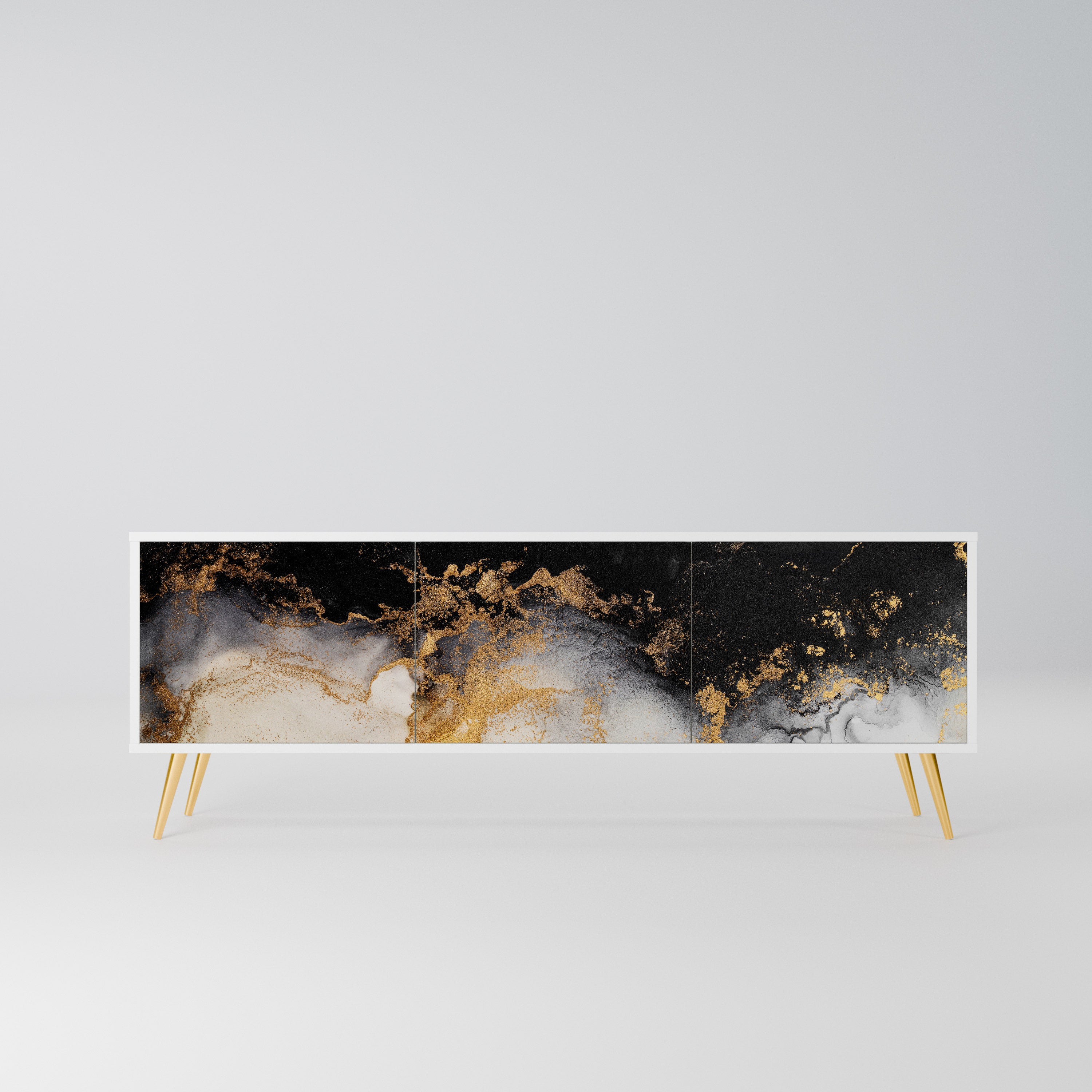 MARBLE OF TOMMORROW Szafka RTV 3-drzwiowa korpus Biały