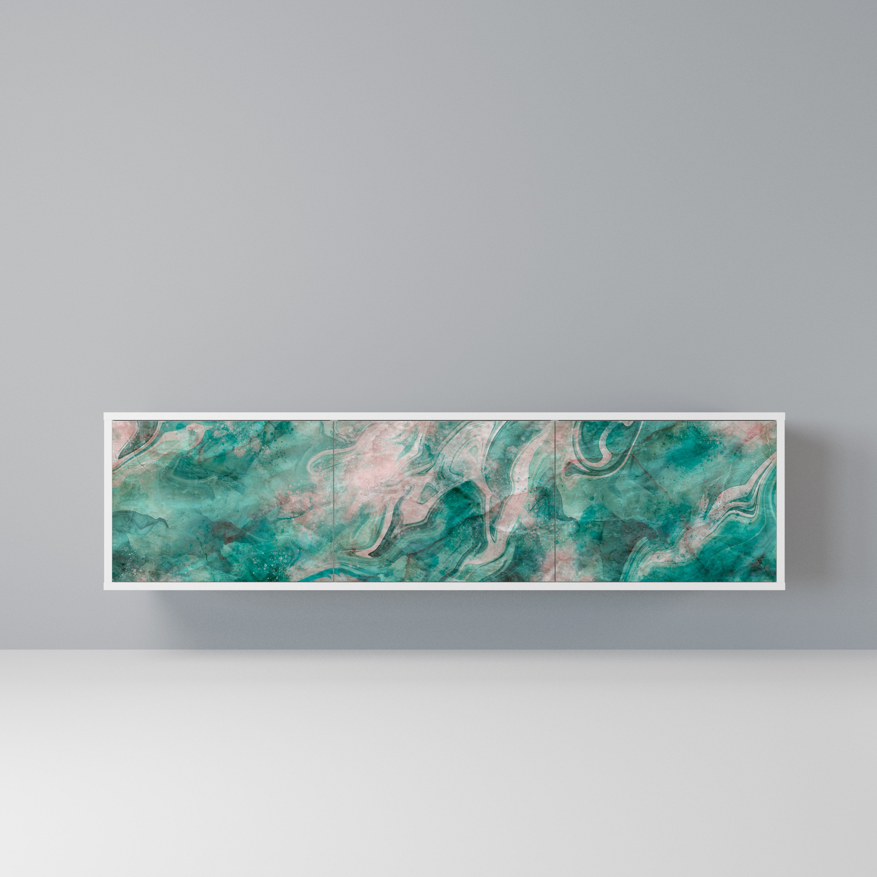 ABSTRACT ALCHEMY Szafka RTV 3-drzwiowa korpus Biały