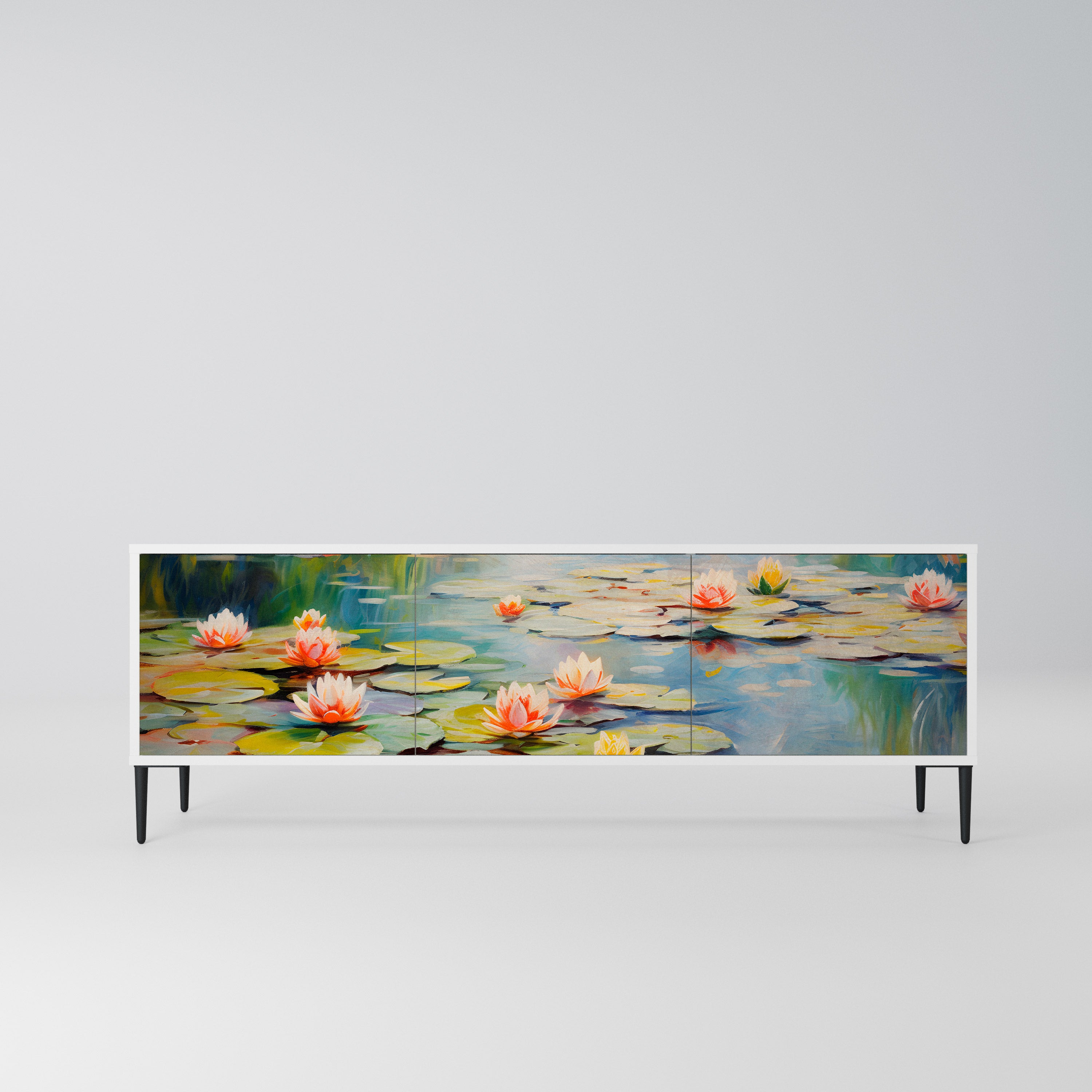 BLOOMING WATERS Szafka RTV 3-drzwiowa korpus Biały