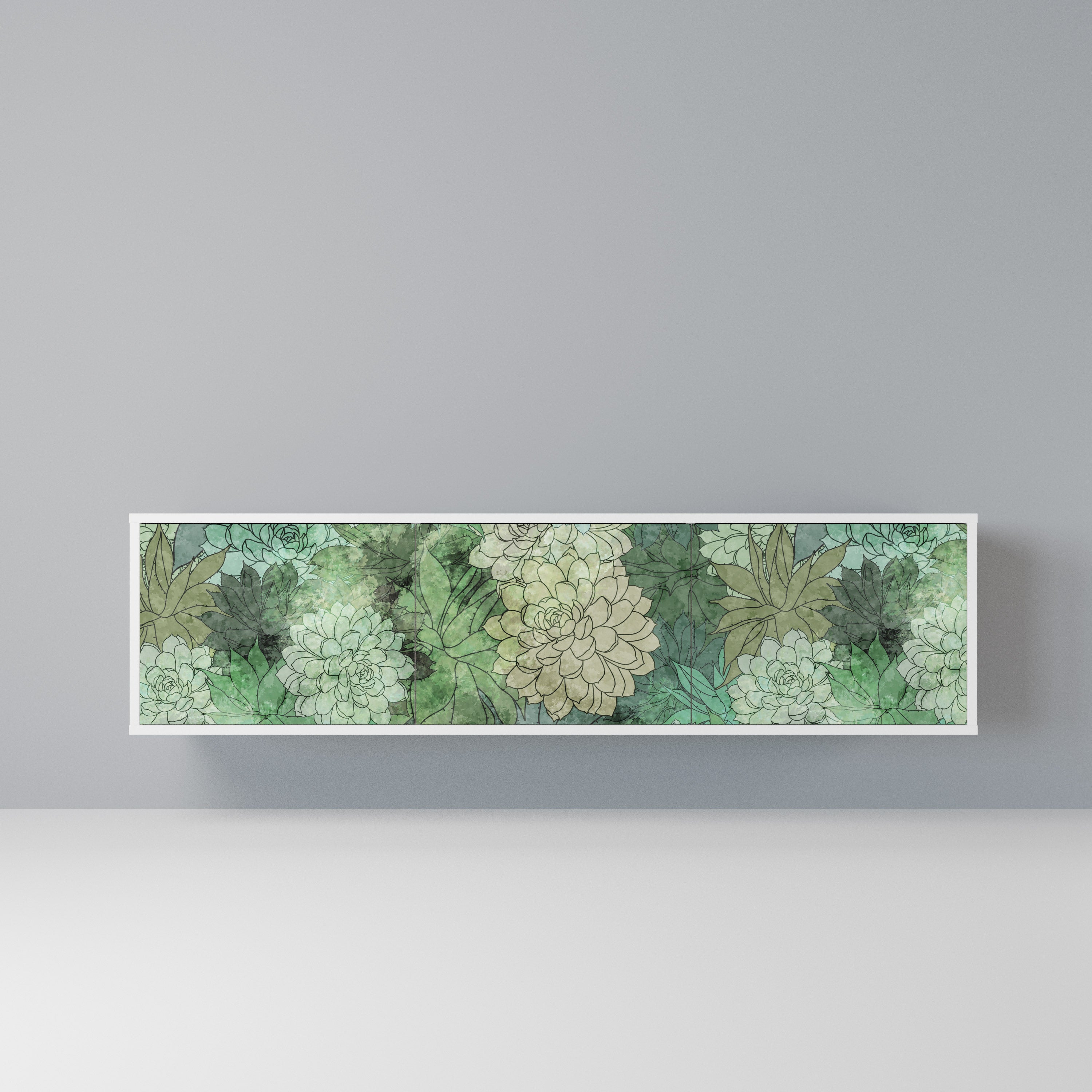 SUCCULENT CLUSTER Szafka RTV 3-drzwiowa korpus Biały