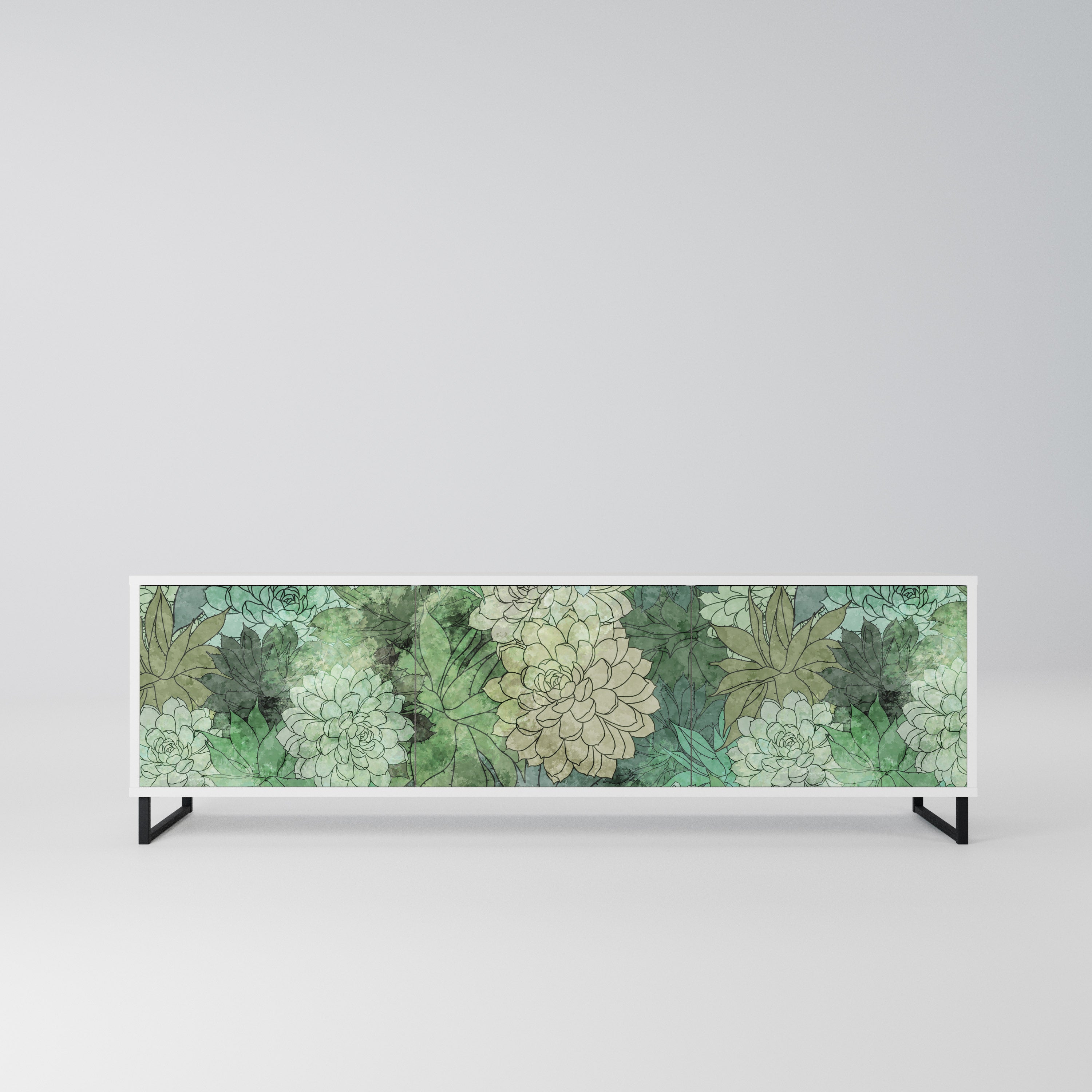 SUCCULENT CLUSTER Szafka RTV 3-drzwiowa korpus Biały