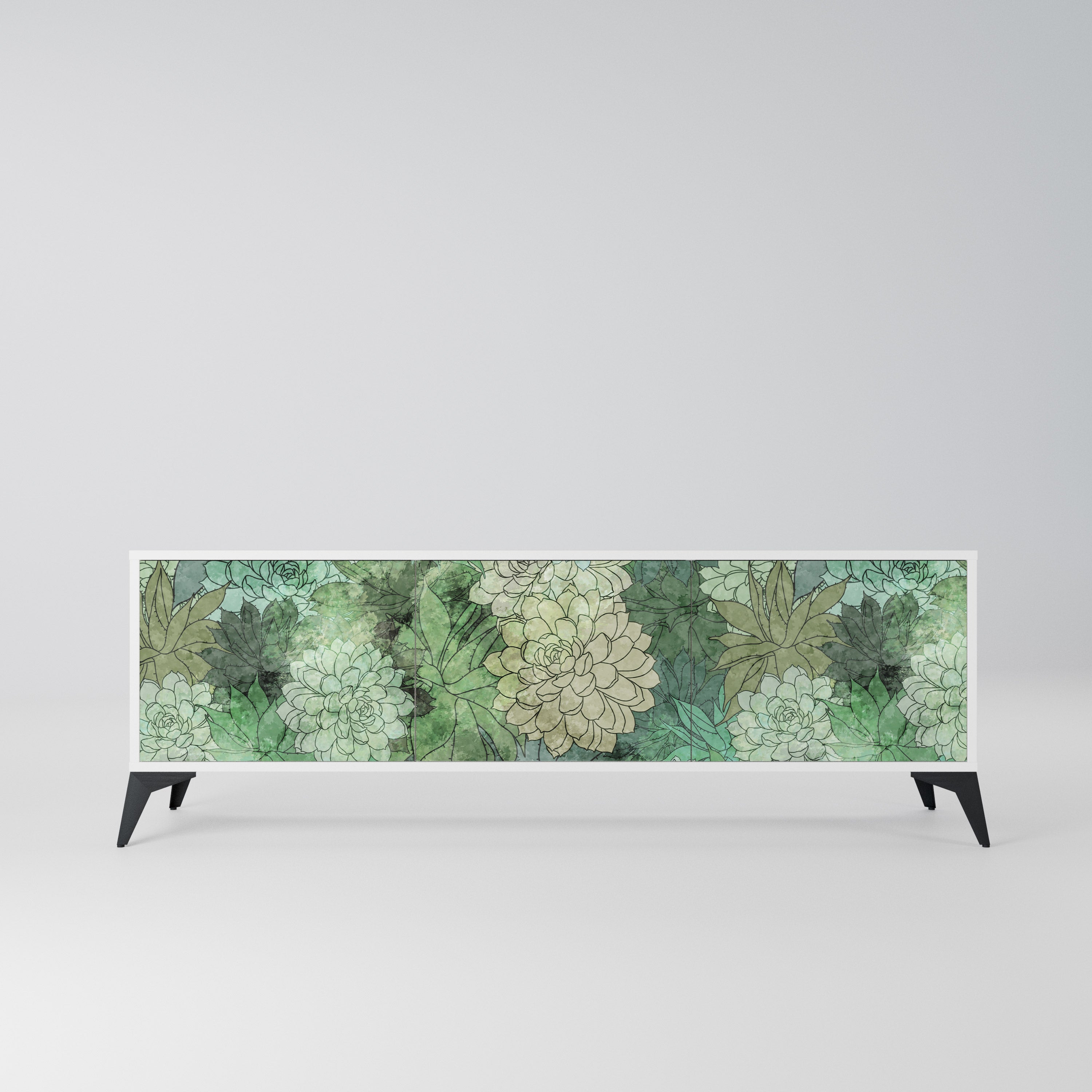 SUCCULENT CLUSTER Szafka RTV 3-drzwiowa korpus Biały