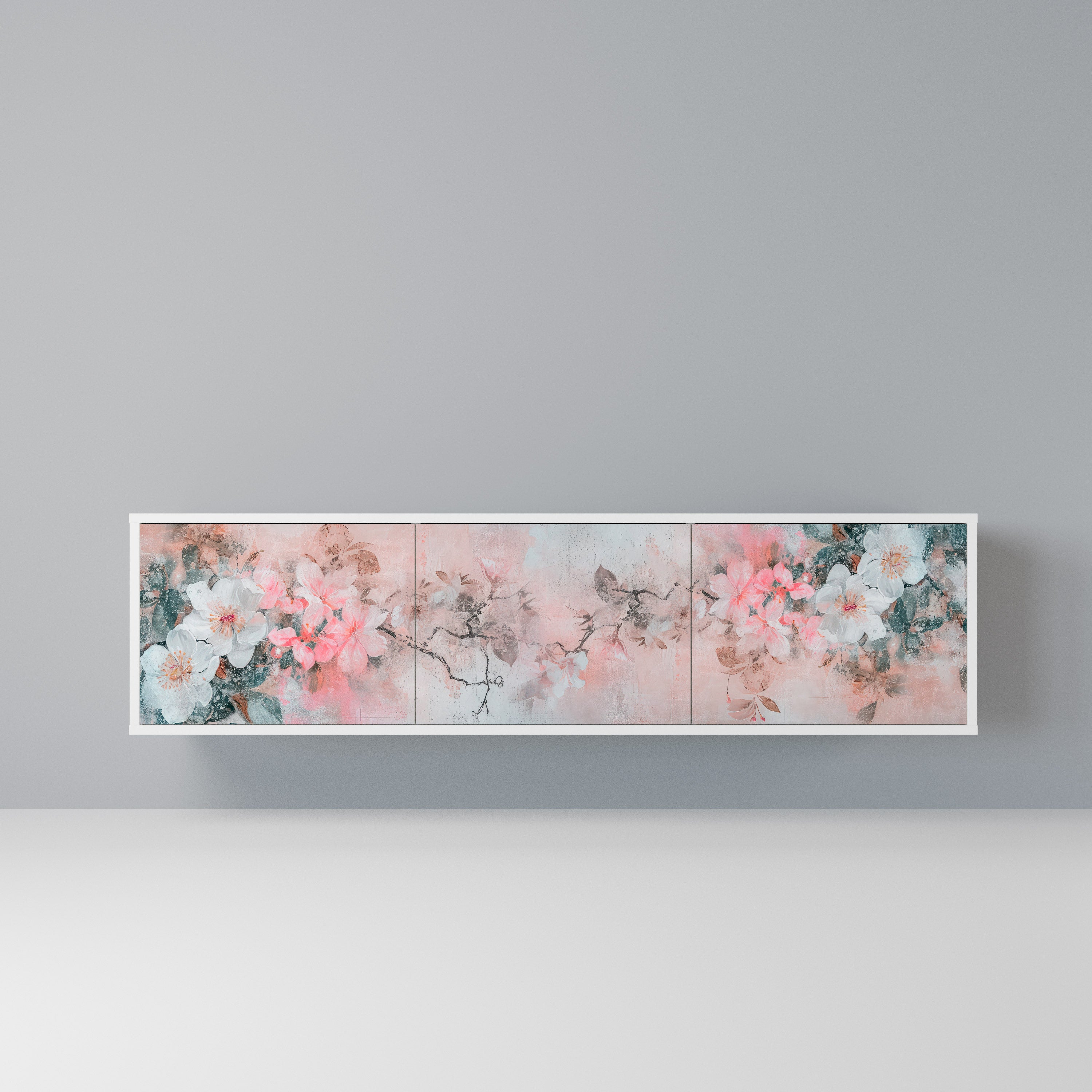 CHERRY BLOSSOM Szafka RTV 3-drzwiowa korpus Biały