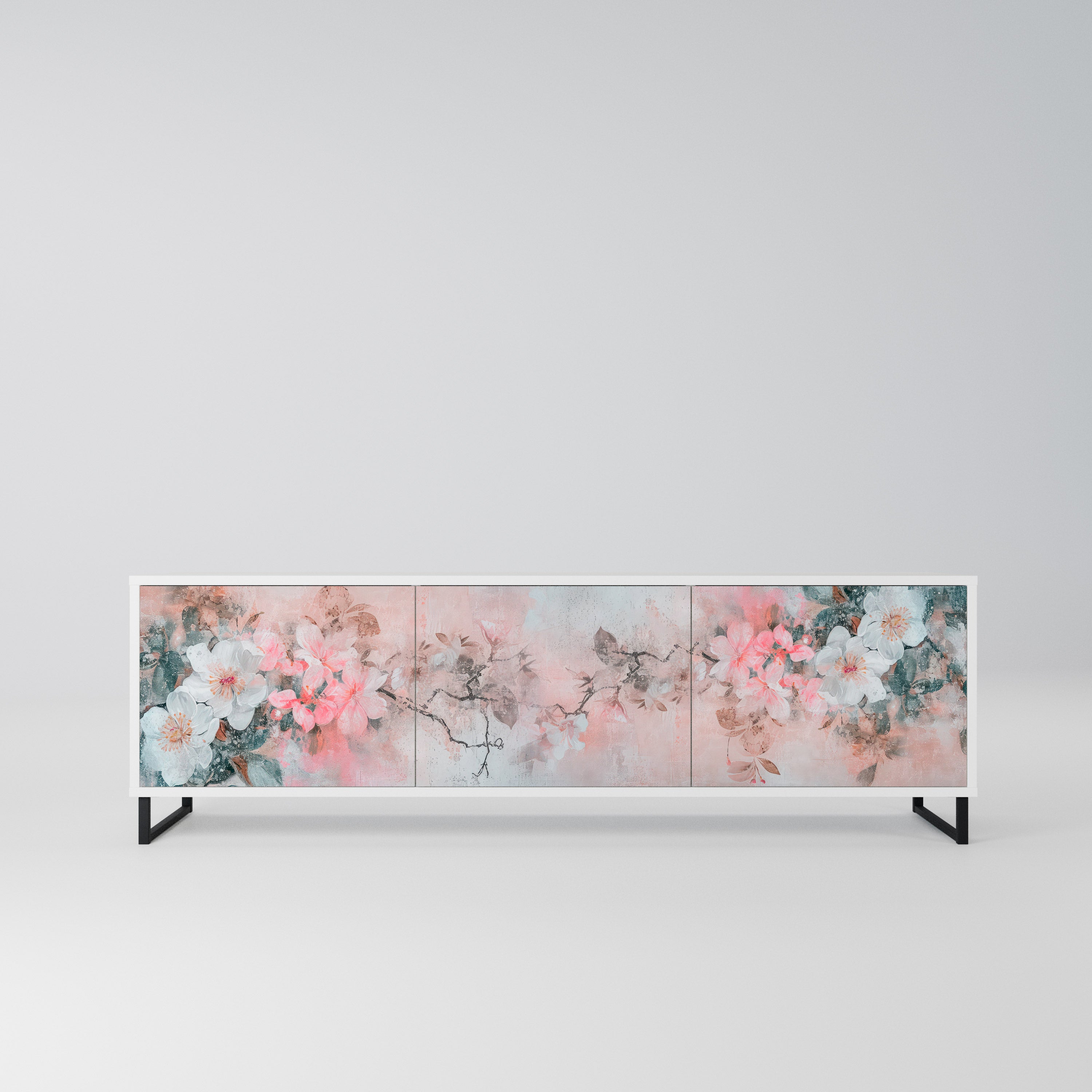 CHERRY BLOSSOM Szafka RTV 3-drzwiowa korpus Biały