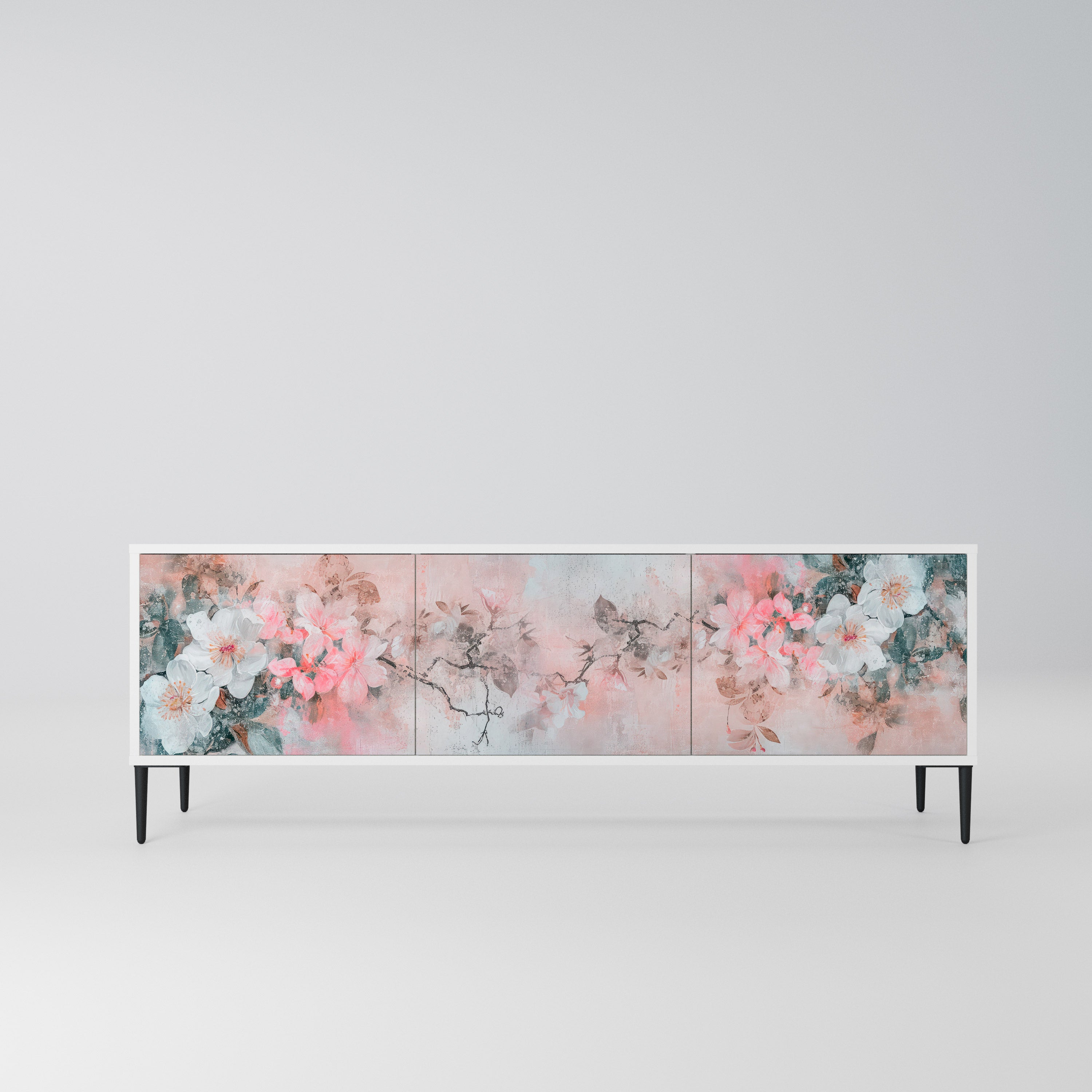 CHERRY BLOSSOM Szafka RTV 3-drzwiowa korpus Biały
