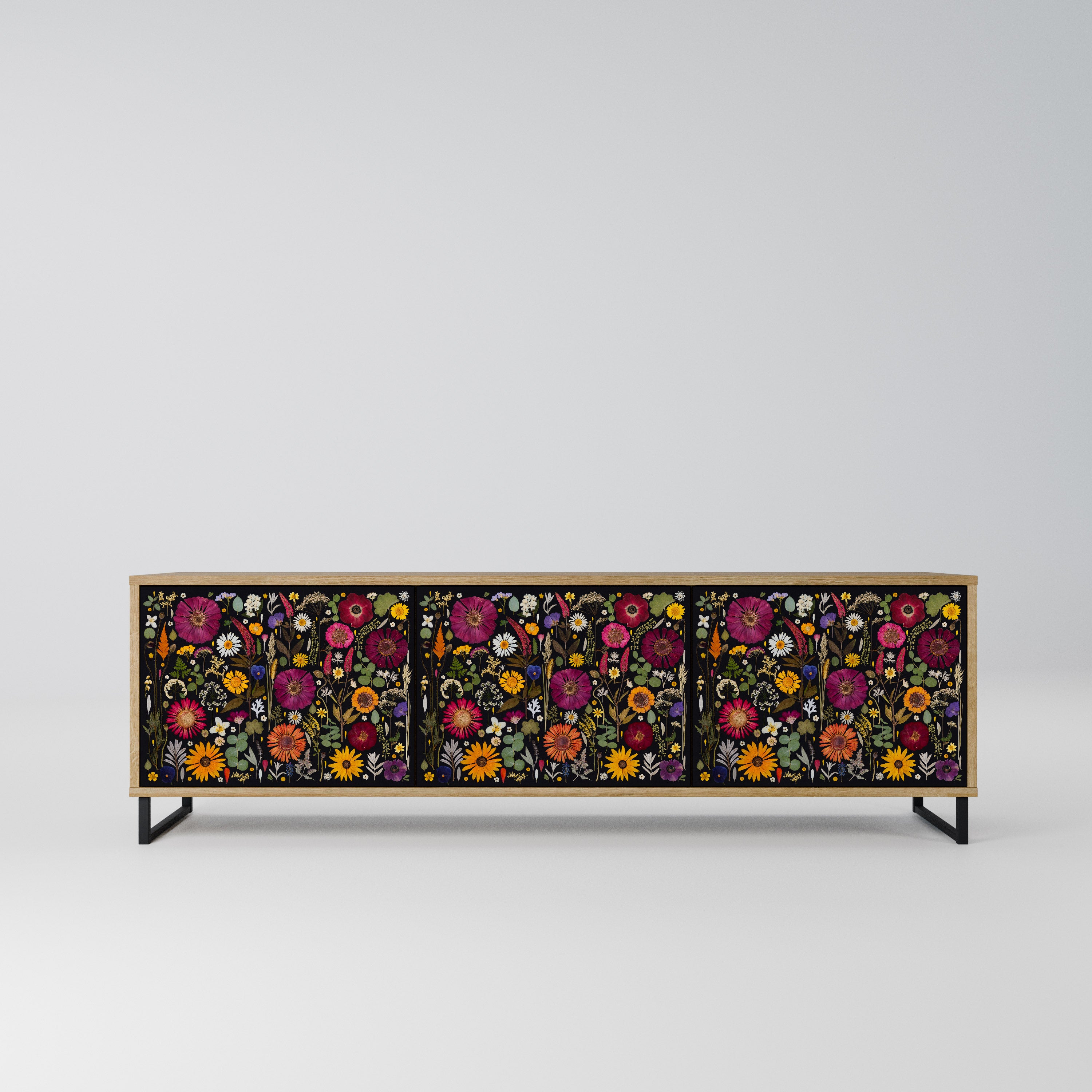 MIDNIGHT GARDEN Szafka RTV 3-drzwiowa