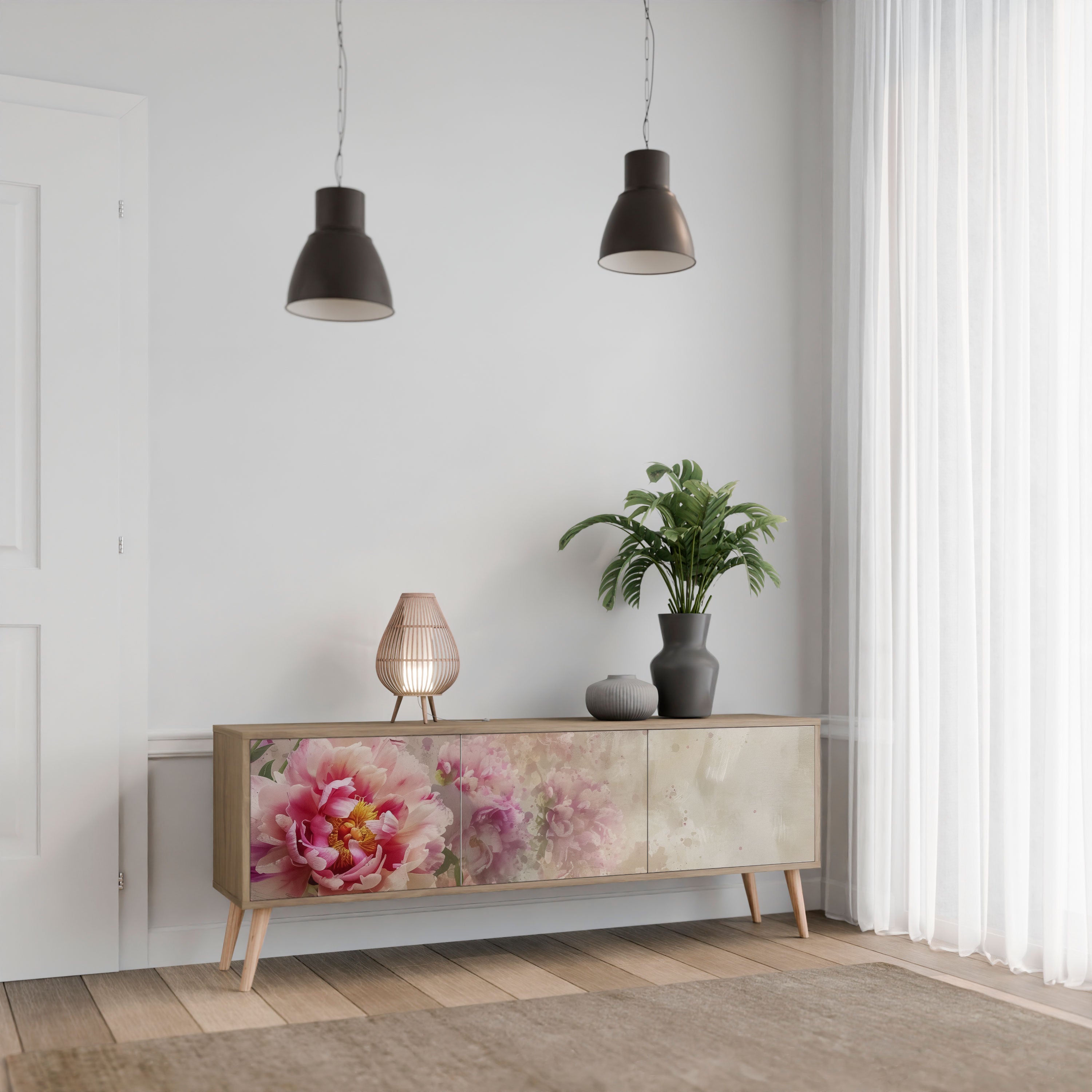PEONY WHISPER Szafka RTV 3-drzwiowa