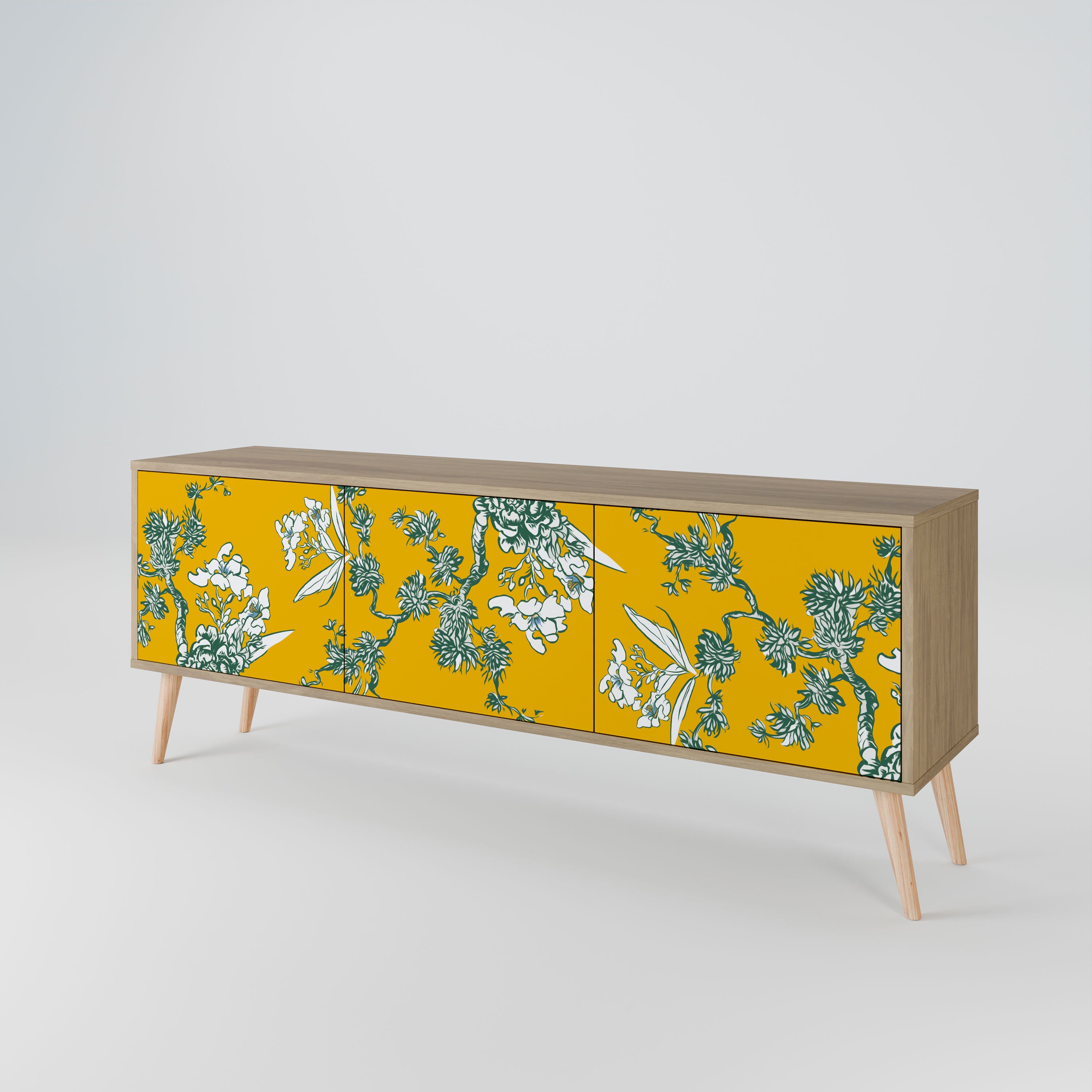 YELLOW CHINOISERIE Szafka RTV 3-drzwiowa