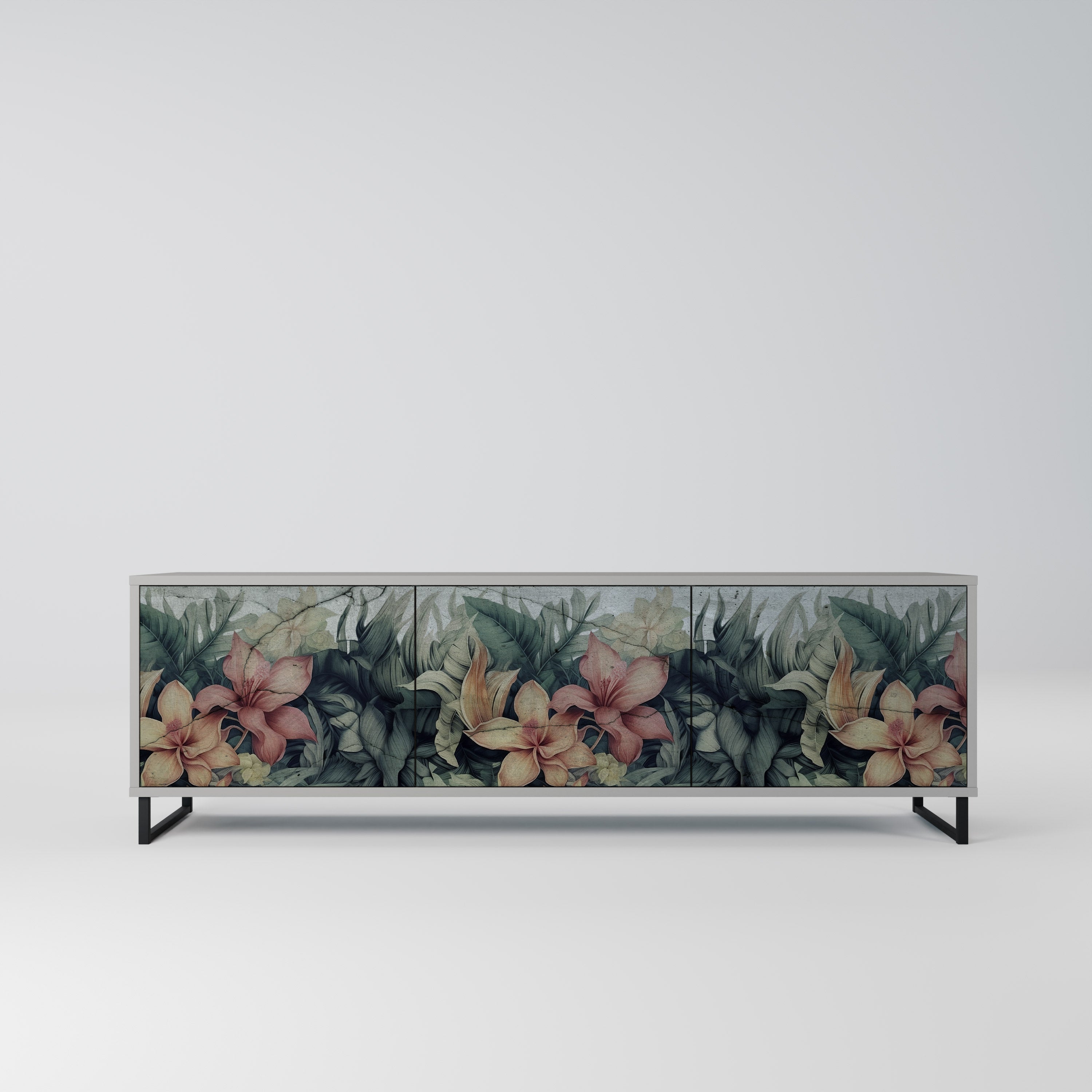 HEAVENLY BLOOM Szafka RTV 3-drzwiowa korpus Szary