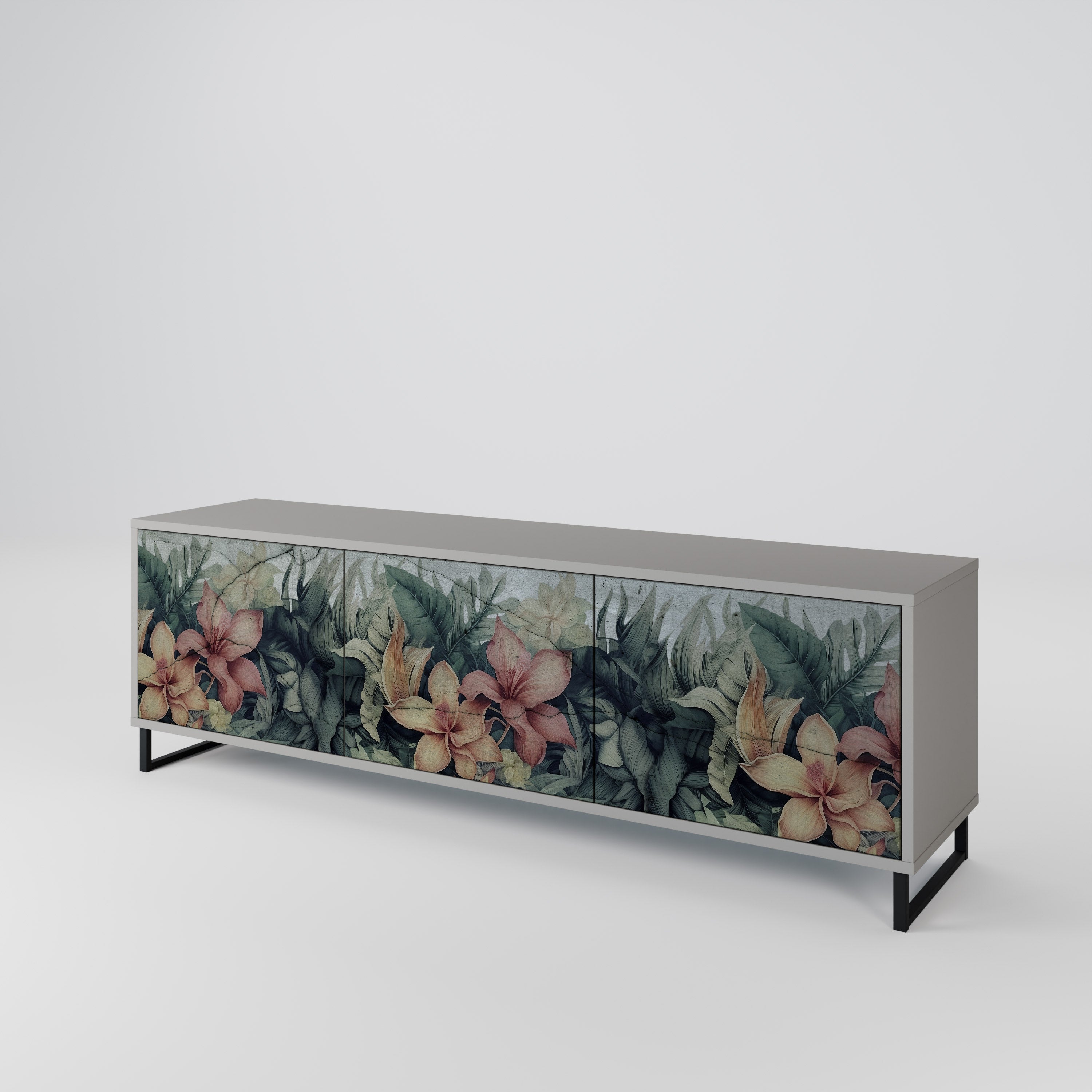 HEAVENLY BLOOM Szafka RTV 3-drzwiowa korpus Szary