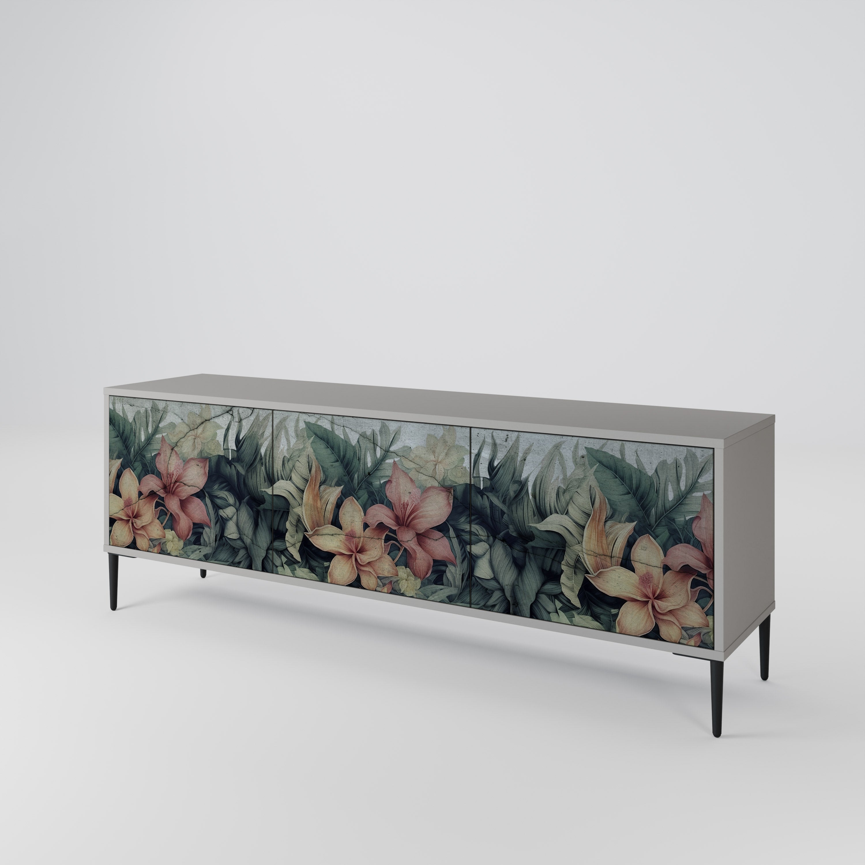 HEAVENLY BLOOM Szafka RTV 3-drzwiowa korpus Szary