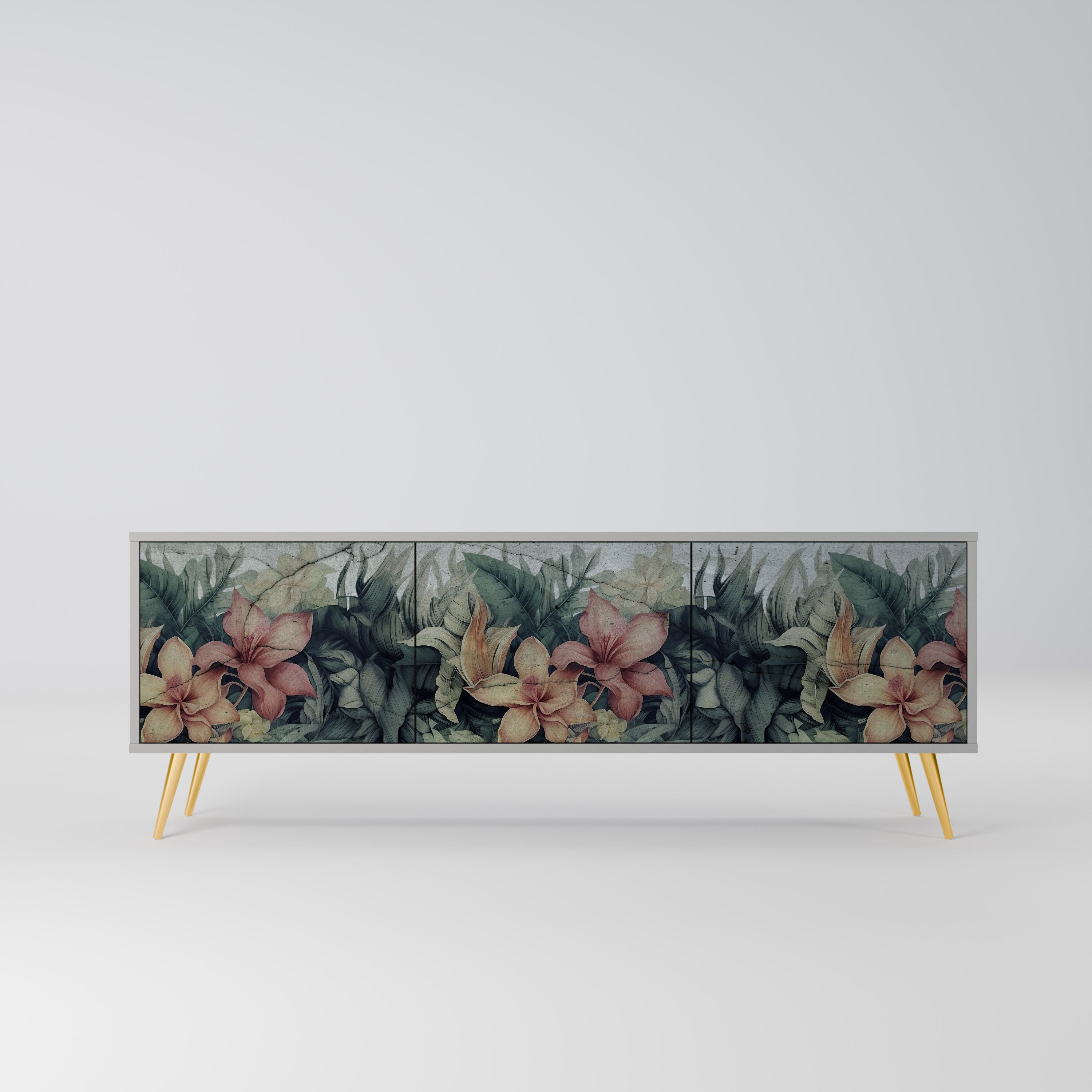HEAVENLY BLOOM Szafka RTV 3-drzwiowa korpus Szary